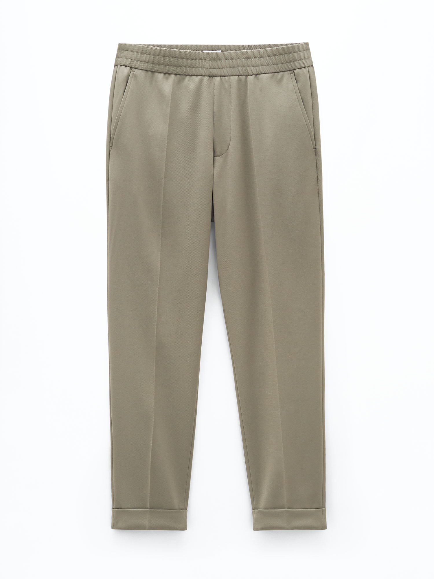 Shop Filippa K Terry Cropped Trousers In Green