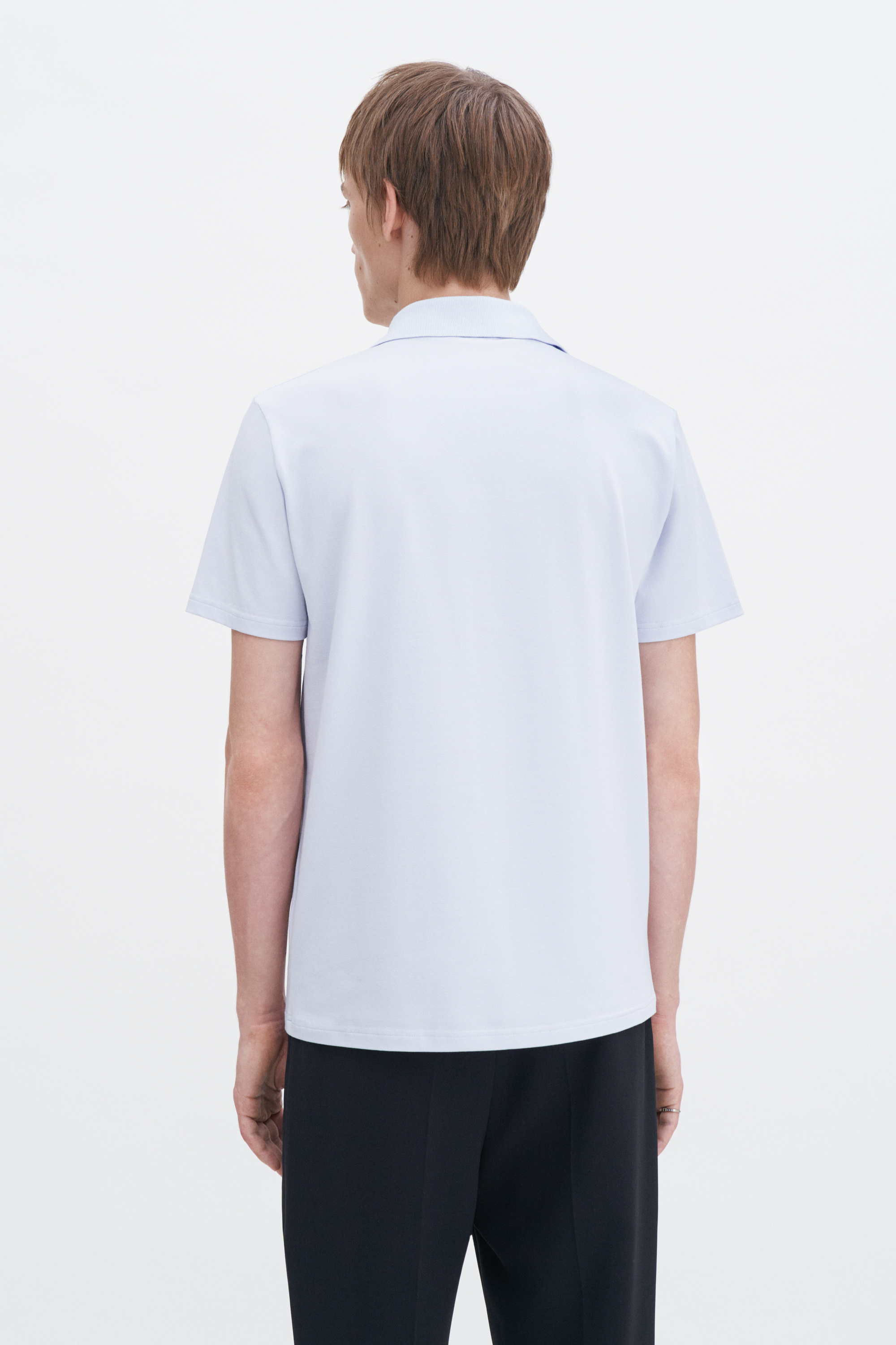 Filippa K Stretch Cotton Polo T-shirt In Blue