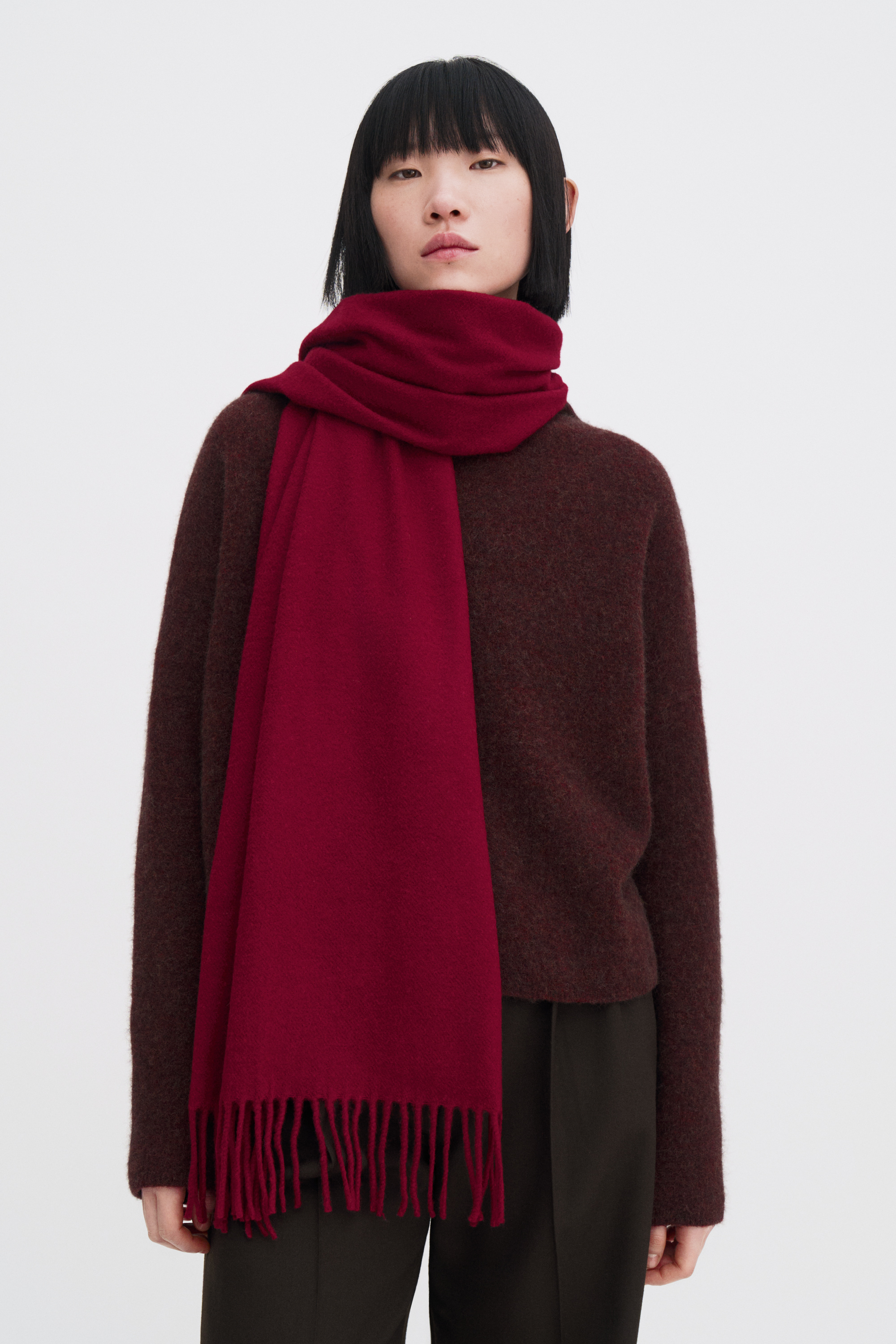 Filippa K Cashmere Blend Scarf In Red