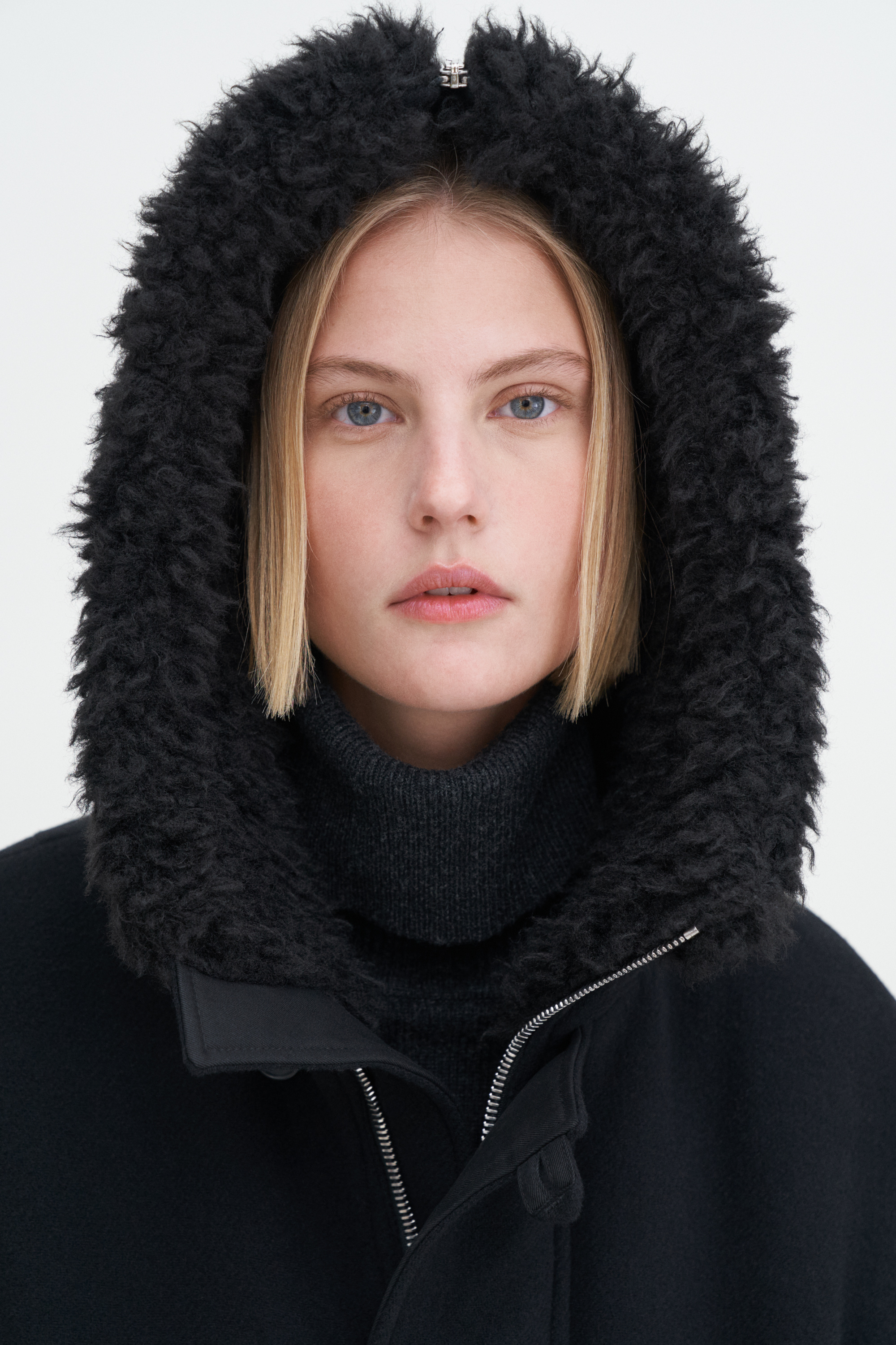 Filippa K Wool Parka In Black
