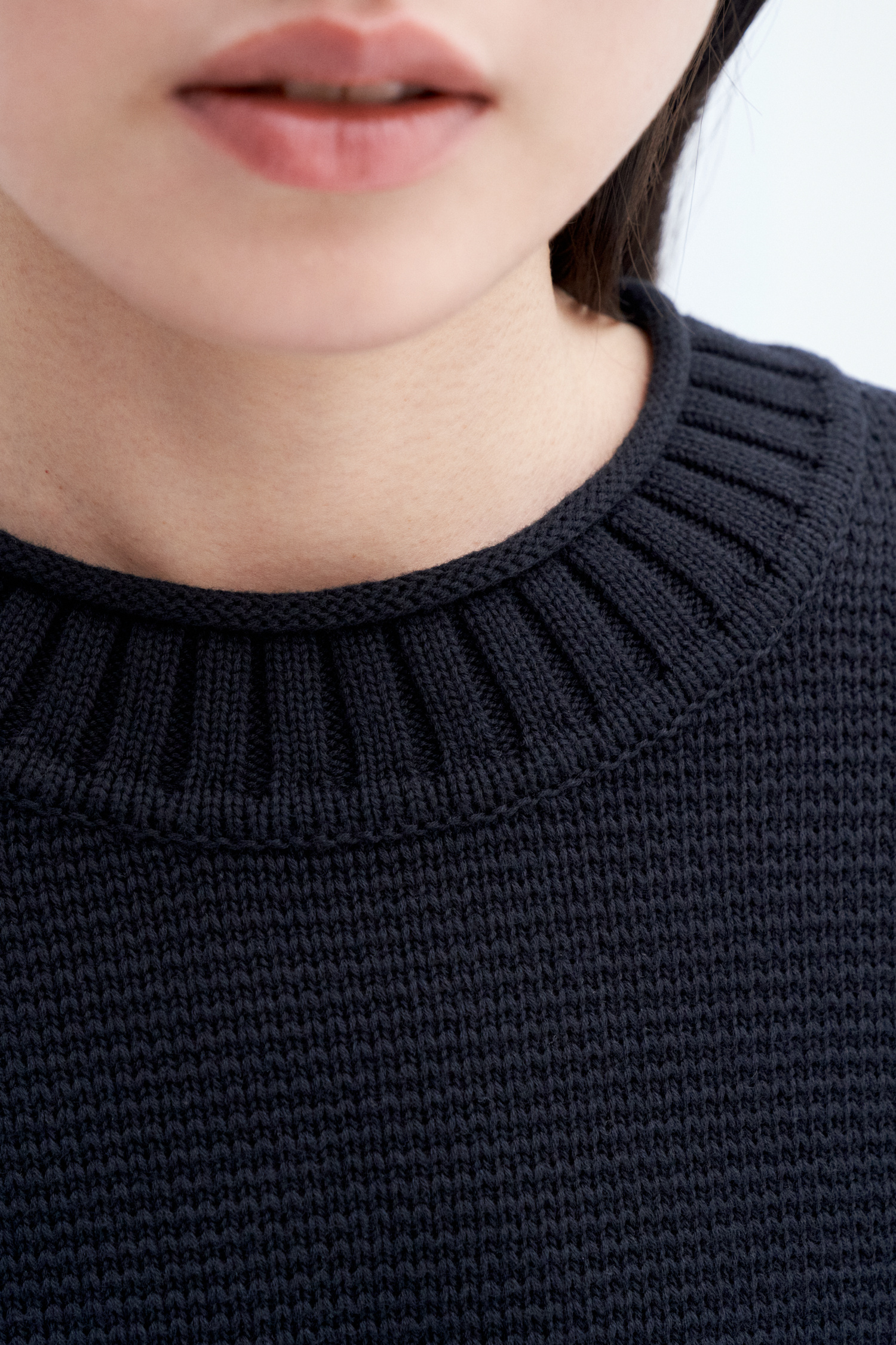Shop Filippa K Rolled Hem Sweater In Black