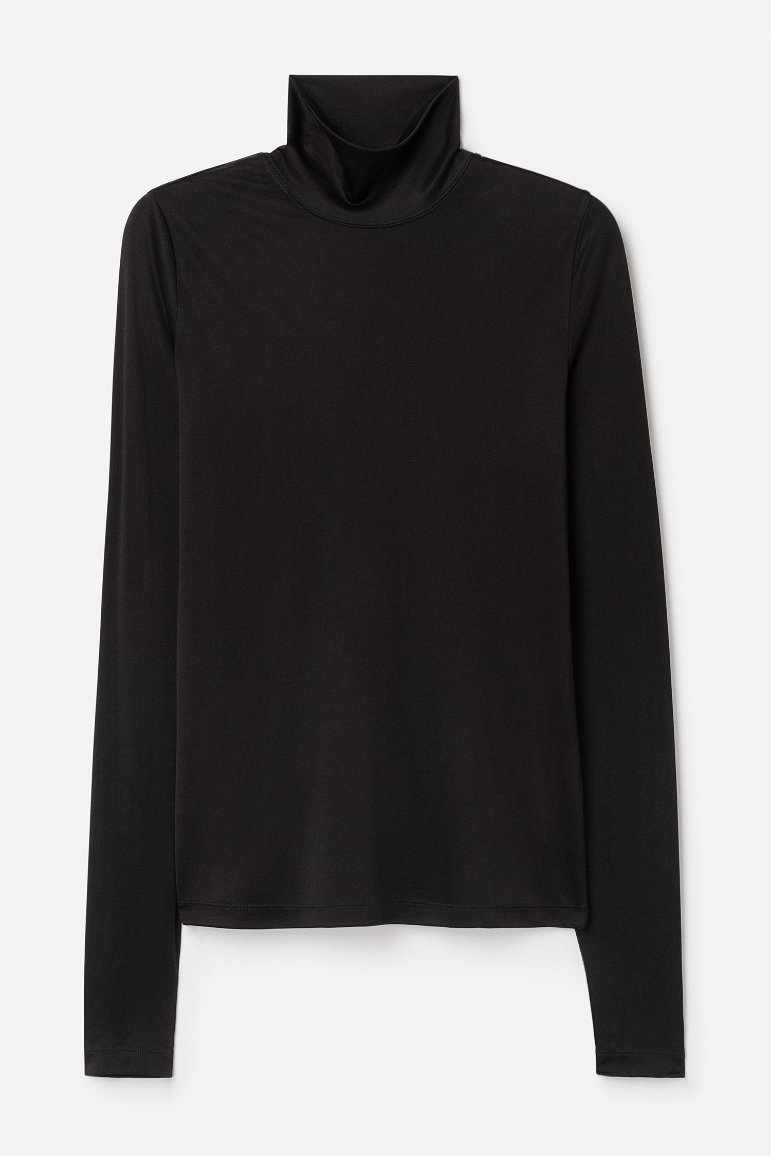 Filippa K Fitted Jersey Turtleneck In Black