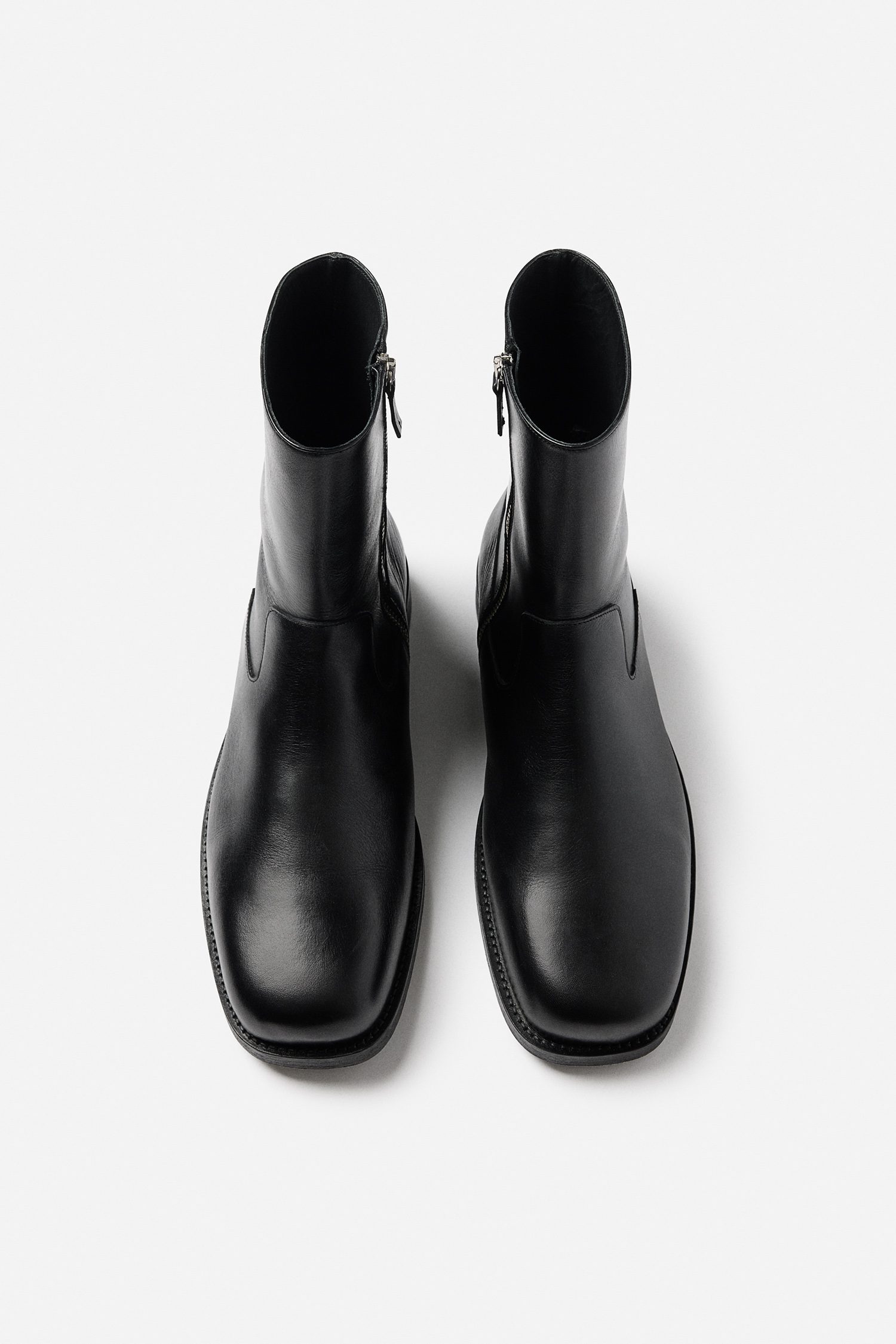 Filippa K Leather Ankle Boot In Black
