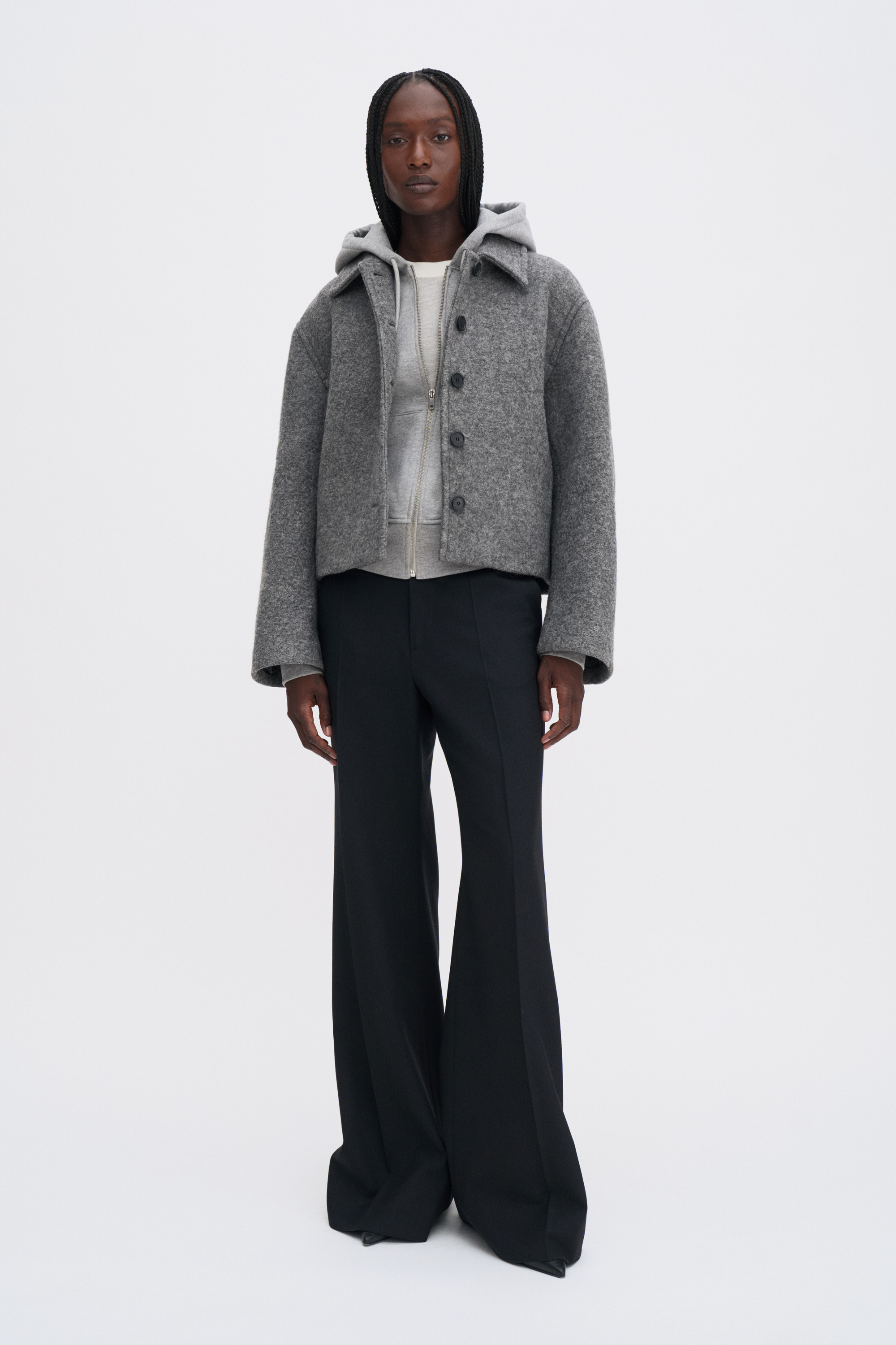 Filippa K Swedish Wool Jacket In Gray