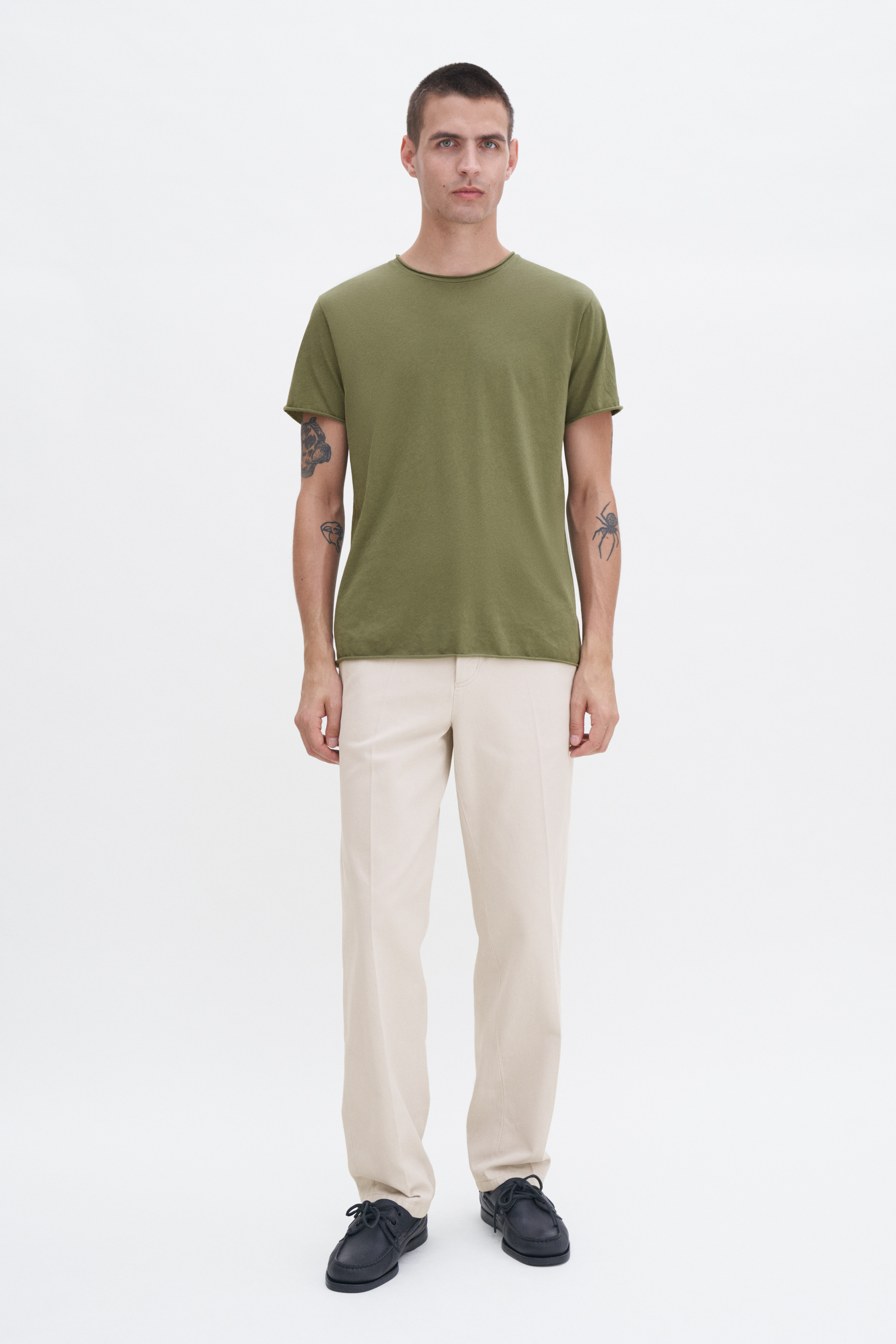Filippa K Roll Neck Tee In Green