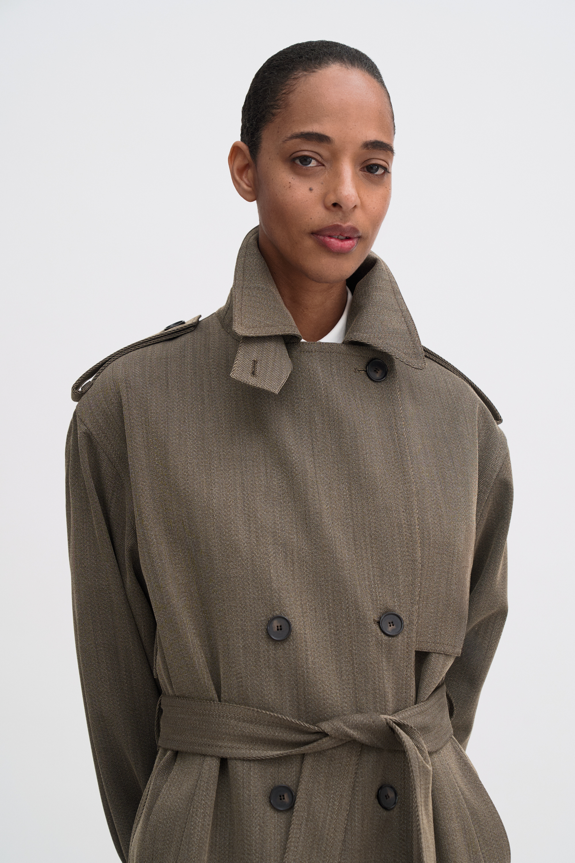 Filippa K Julia Oversized Trench Coat In Brown
