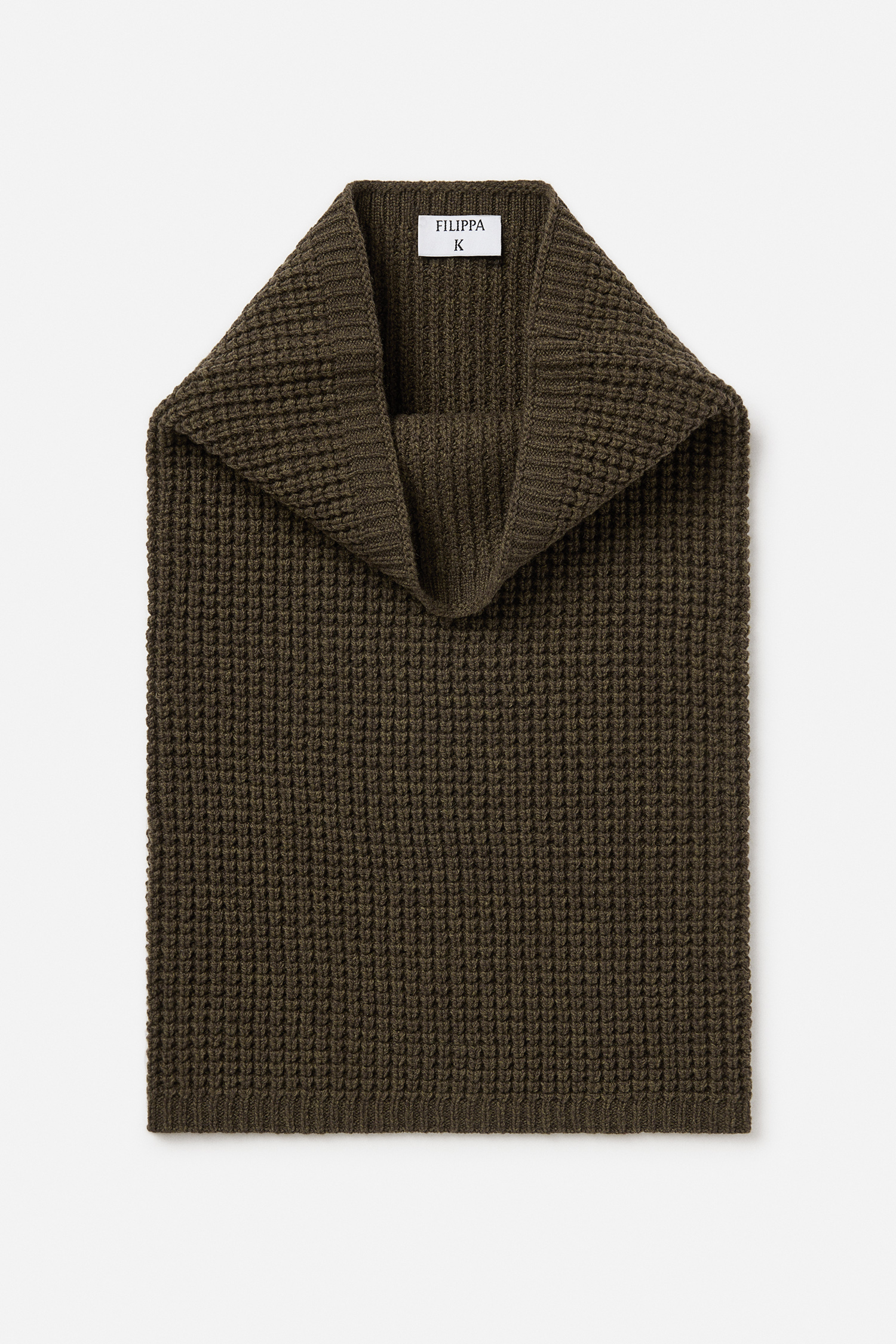 Filippa K Structured Wool Snood In Green