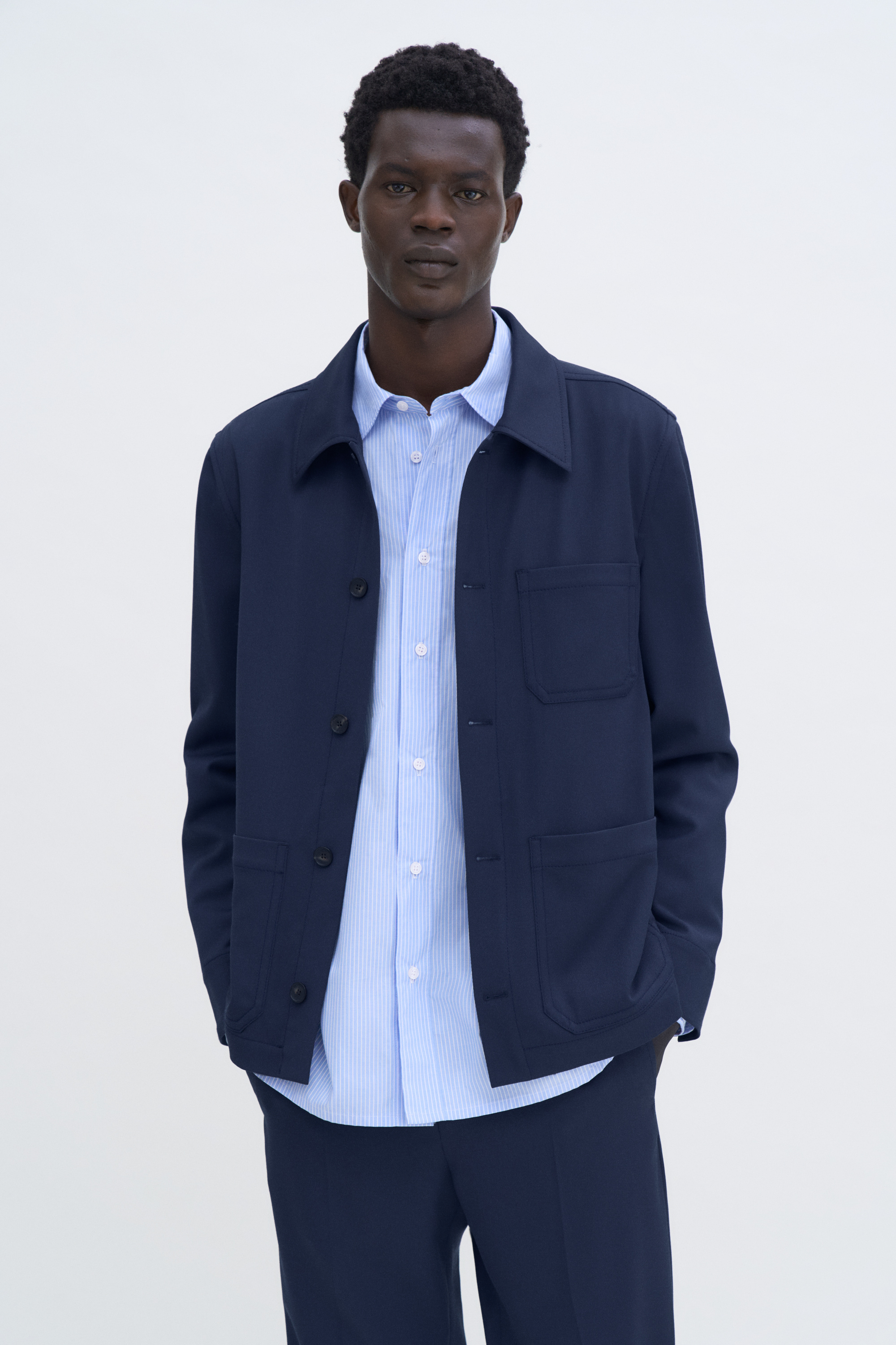 Filippa K Work Jacket In Blue