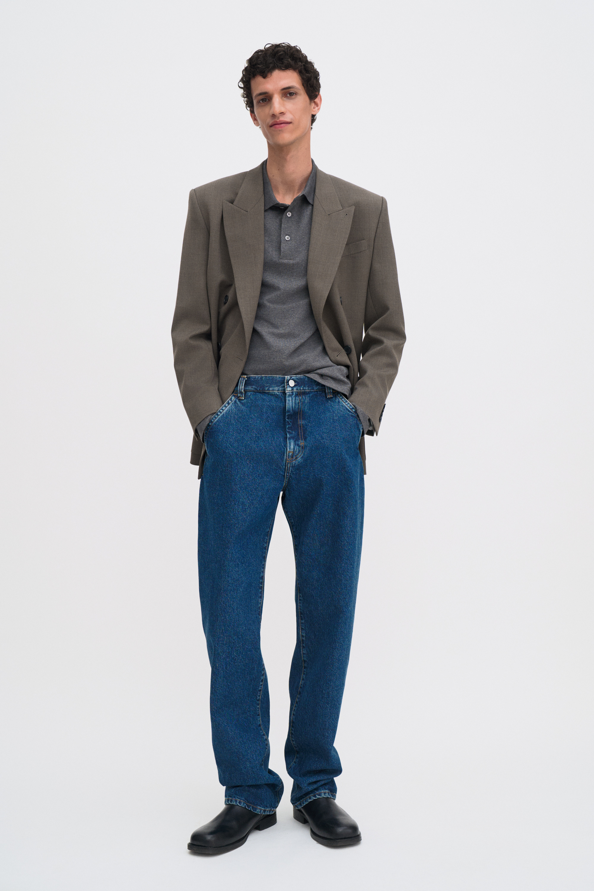 Filippa K Luke Stretch Polo Shirt In Gray