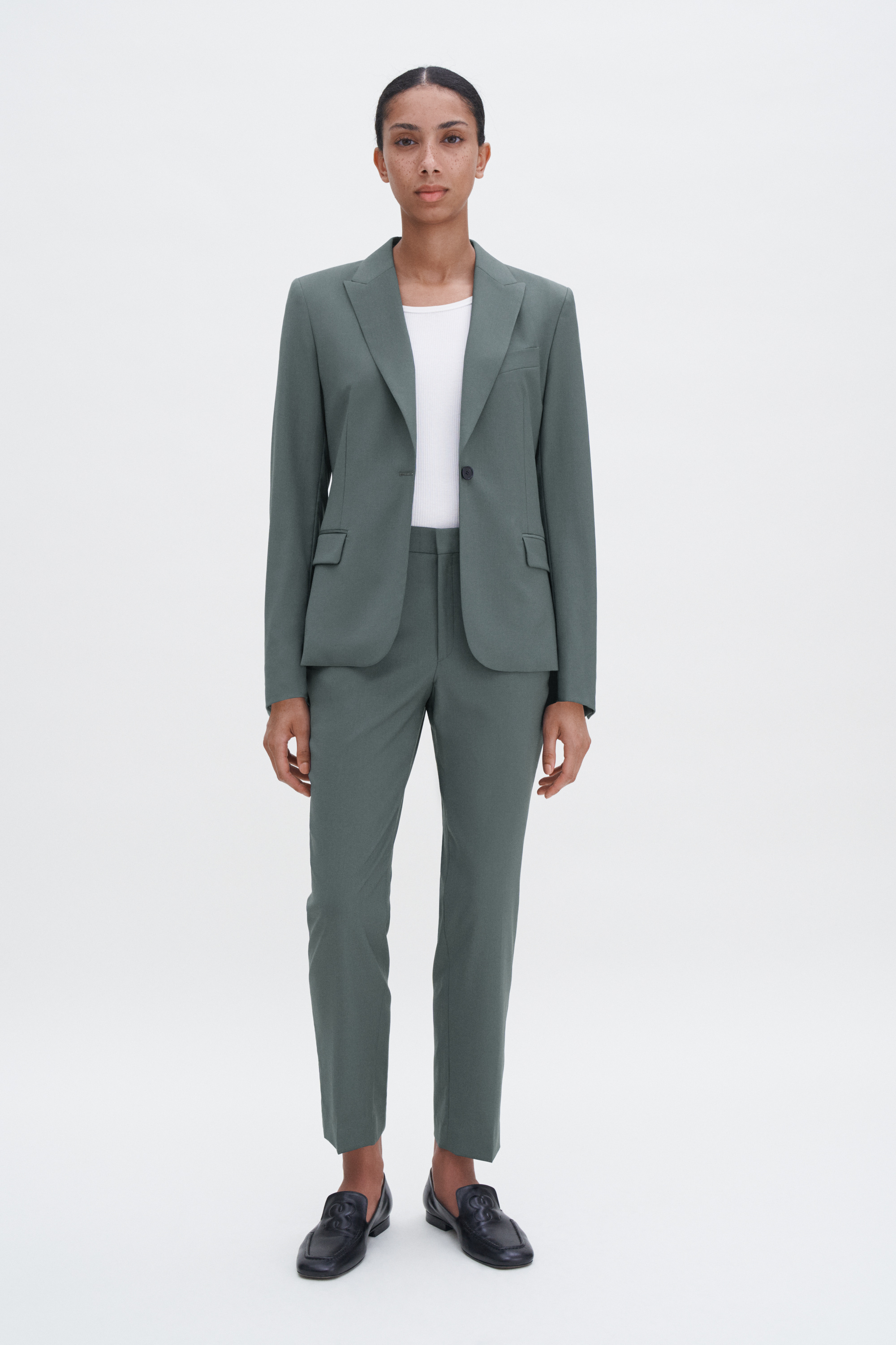Shop Filippa K Sasha Cool Wool Blazer In Green