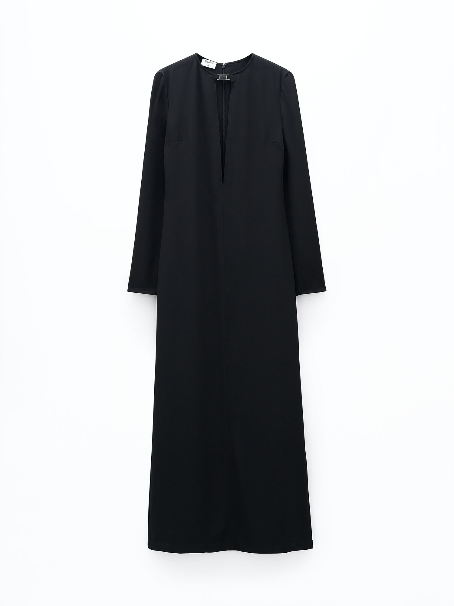 Shop Filippa K Long Split Dress In Black