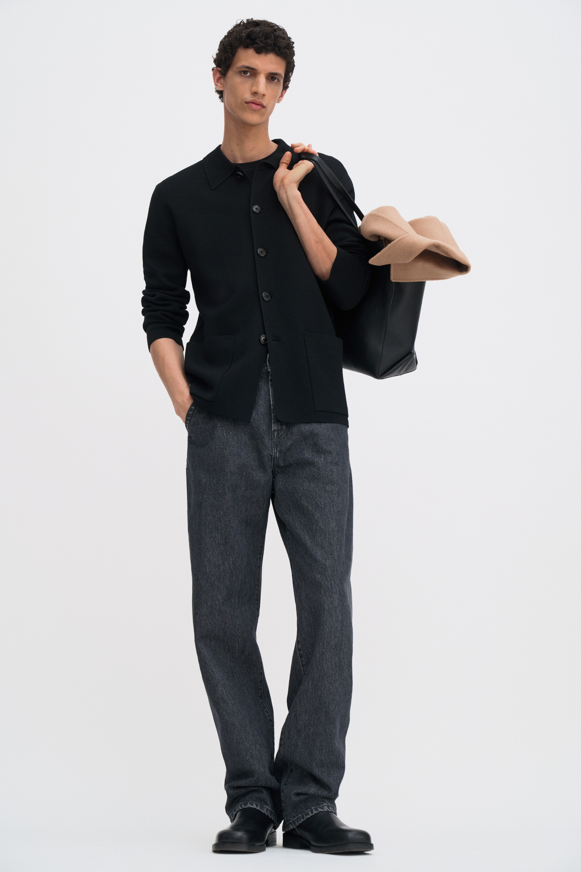 Filippa K Wool Milano Knit Blazer In Black
