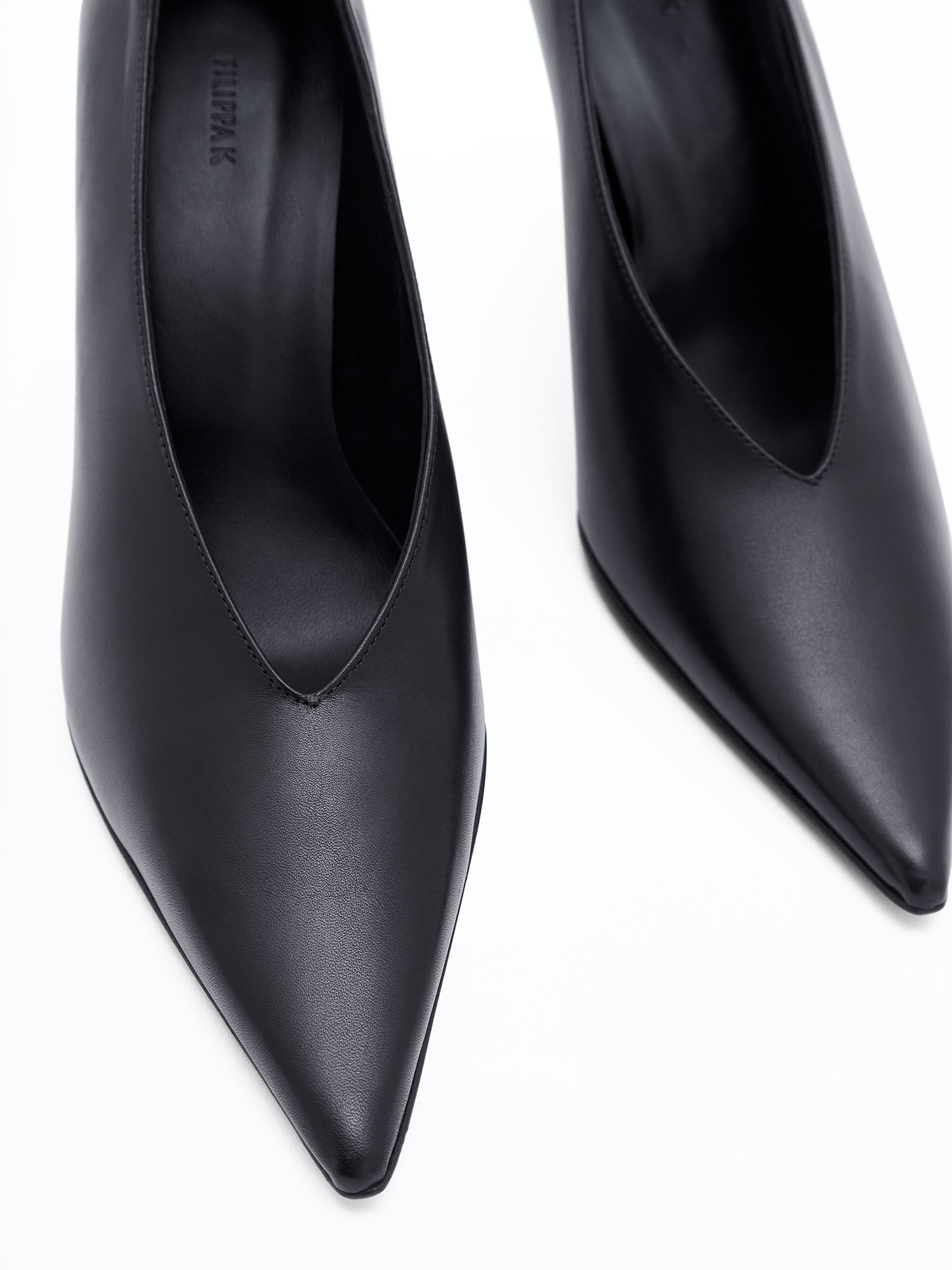 Shop Filippa K Pointy High Pumps In Black