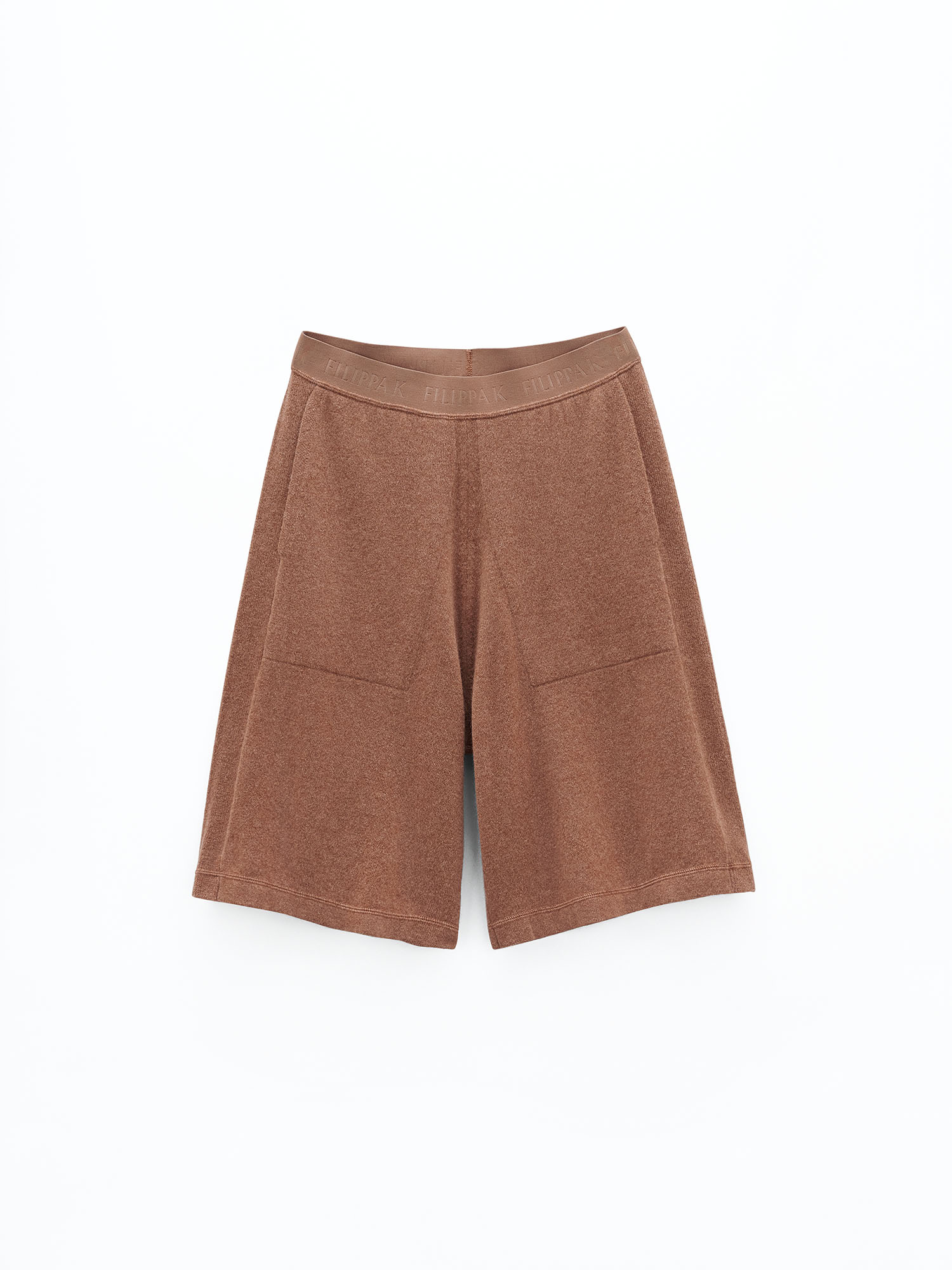 Shop Filippa K Cashmere Bermuda Shorts In Brown