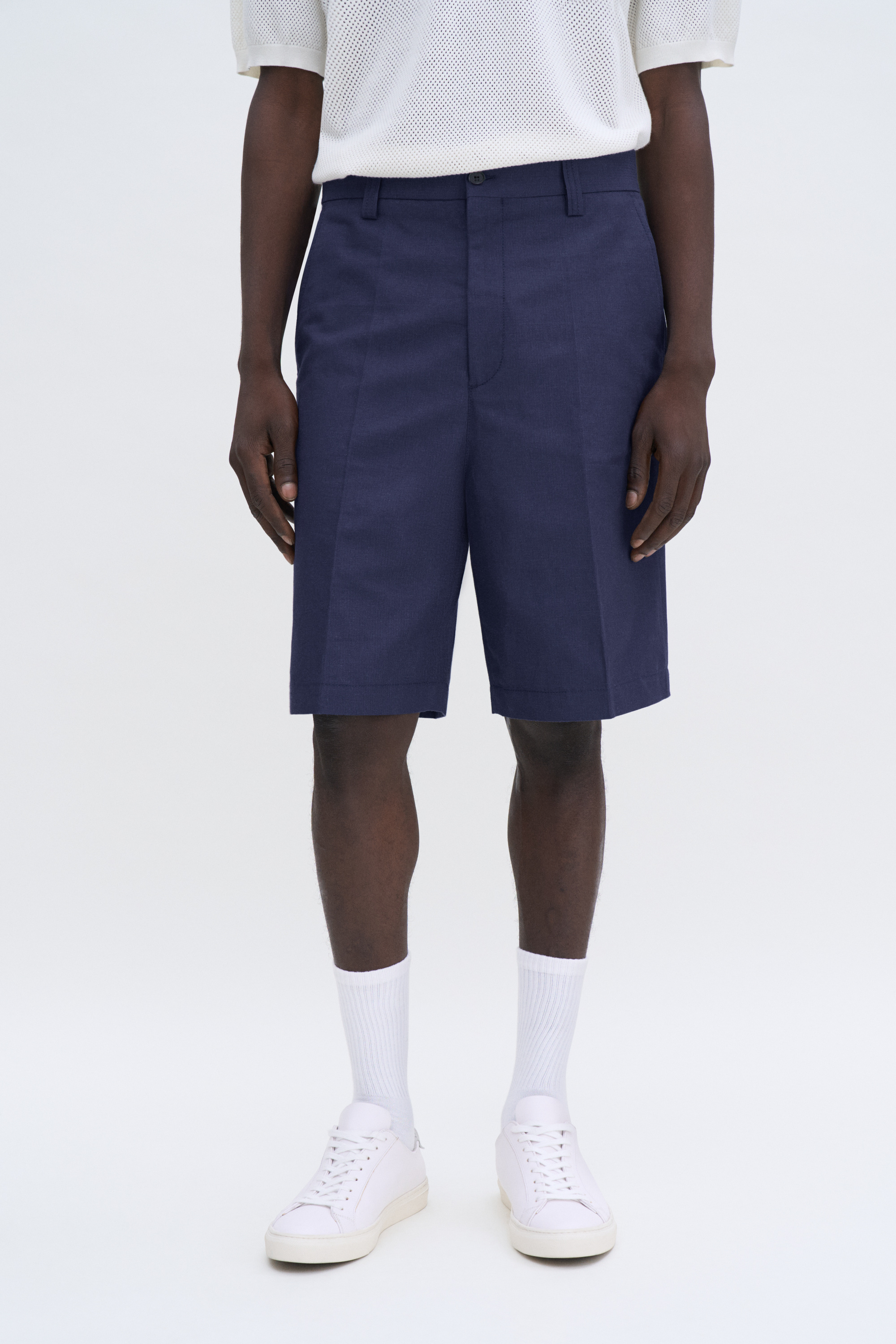 Filippa K Oversized Work Shorts In Blue