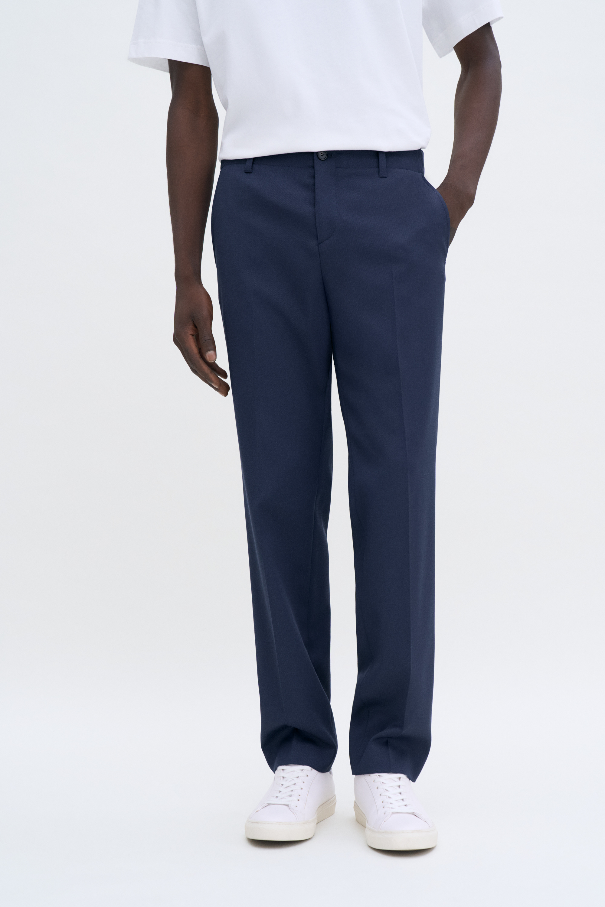 Filippa K Elastic Waist Tailored Trousers In Blue