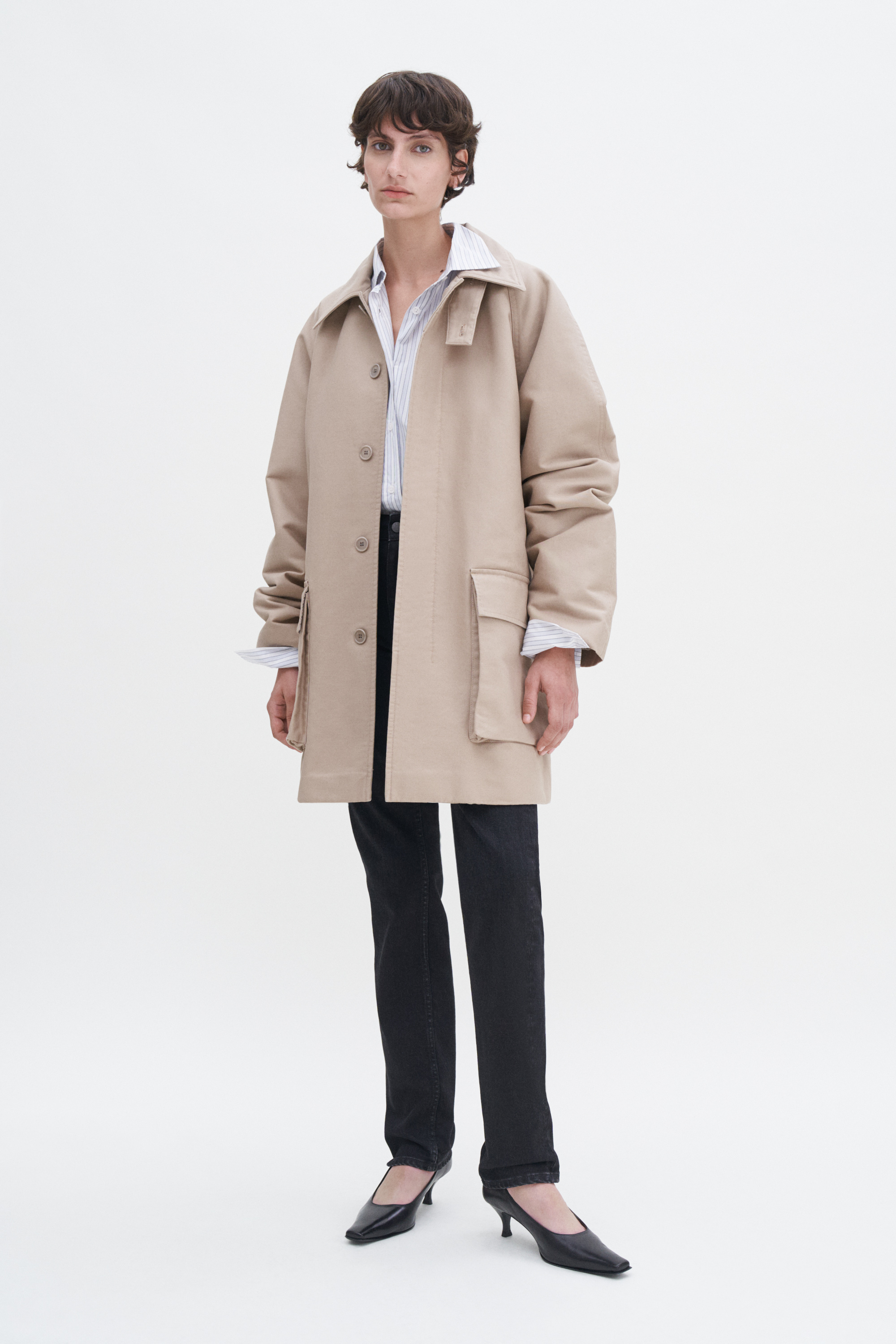 Filippa K Padded Patch Pocket Jacket In Beige