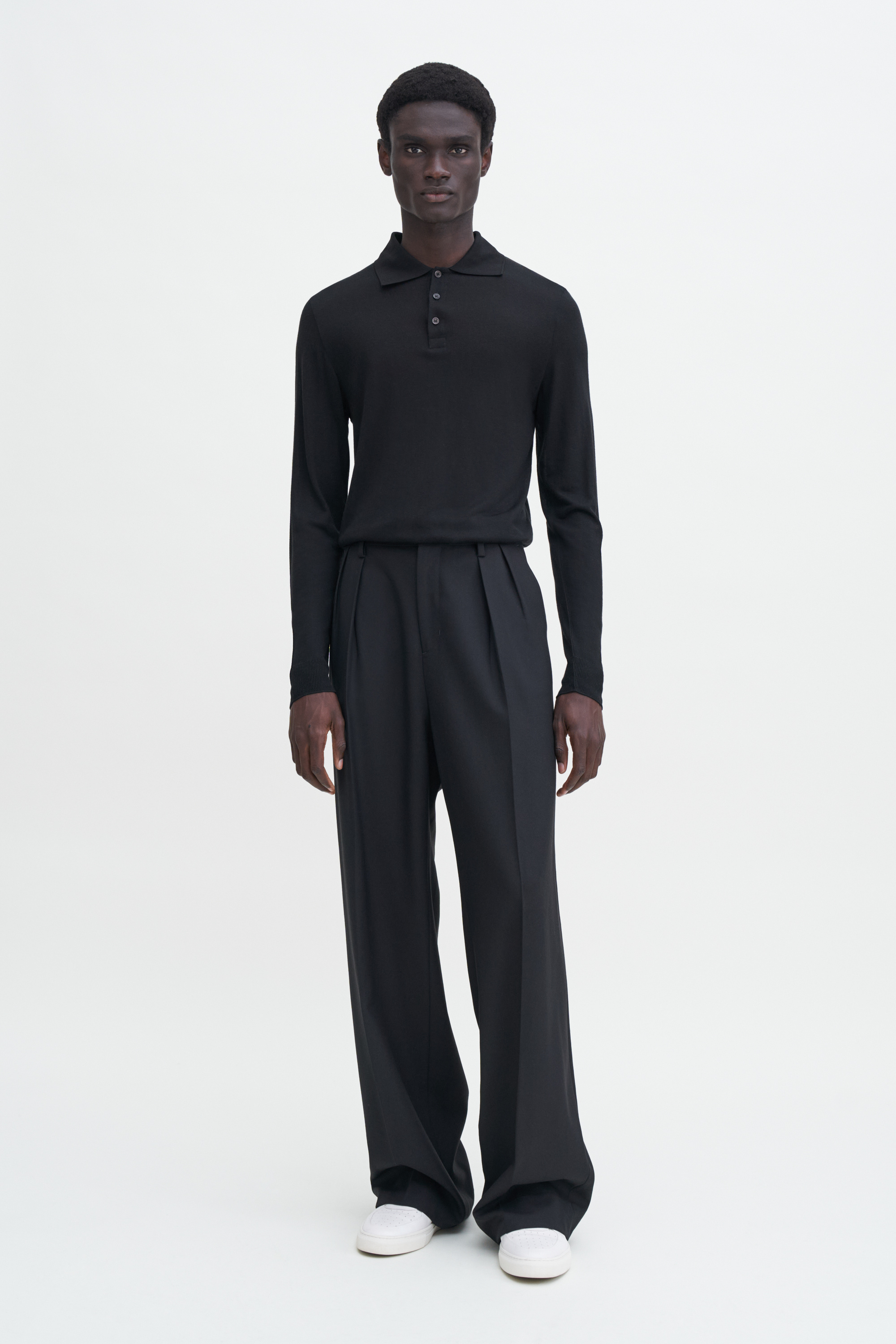 Filippa K Jersey Polo Shirt In Black