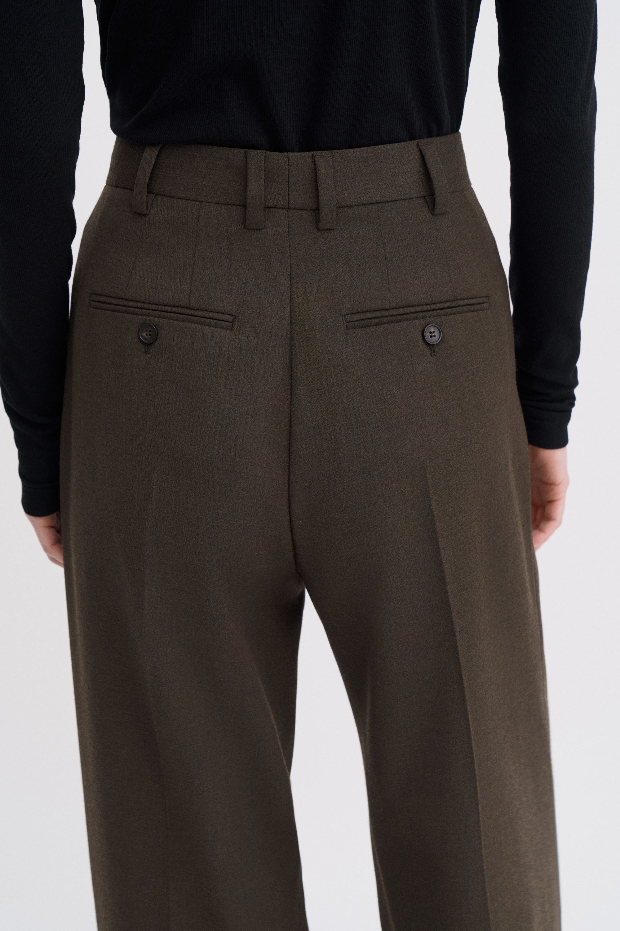 Filippa K Darcey Wool Trousers In Brown