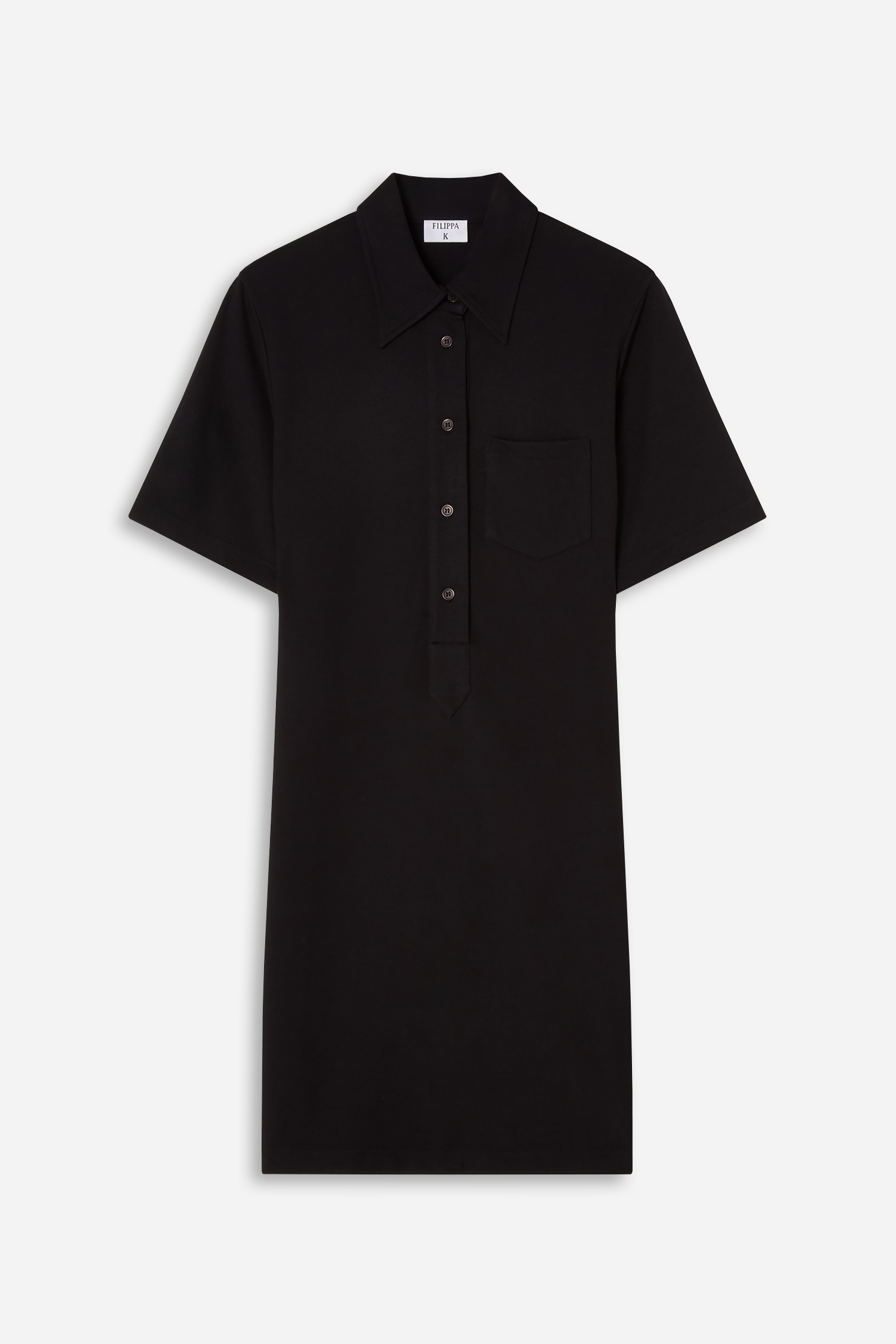 Shop Filippa K Jersey Shirt Dress In Black