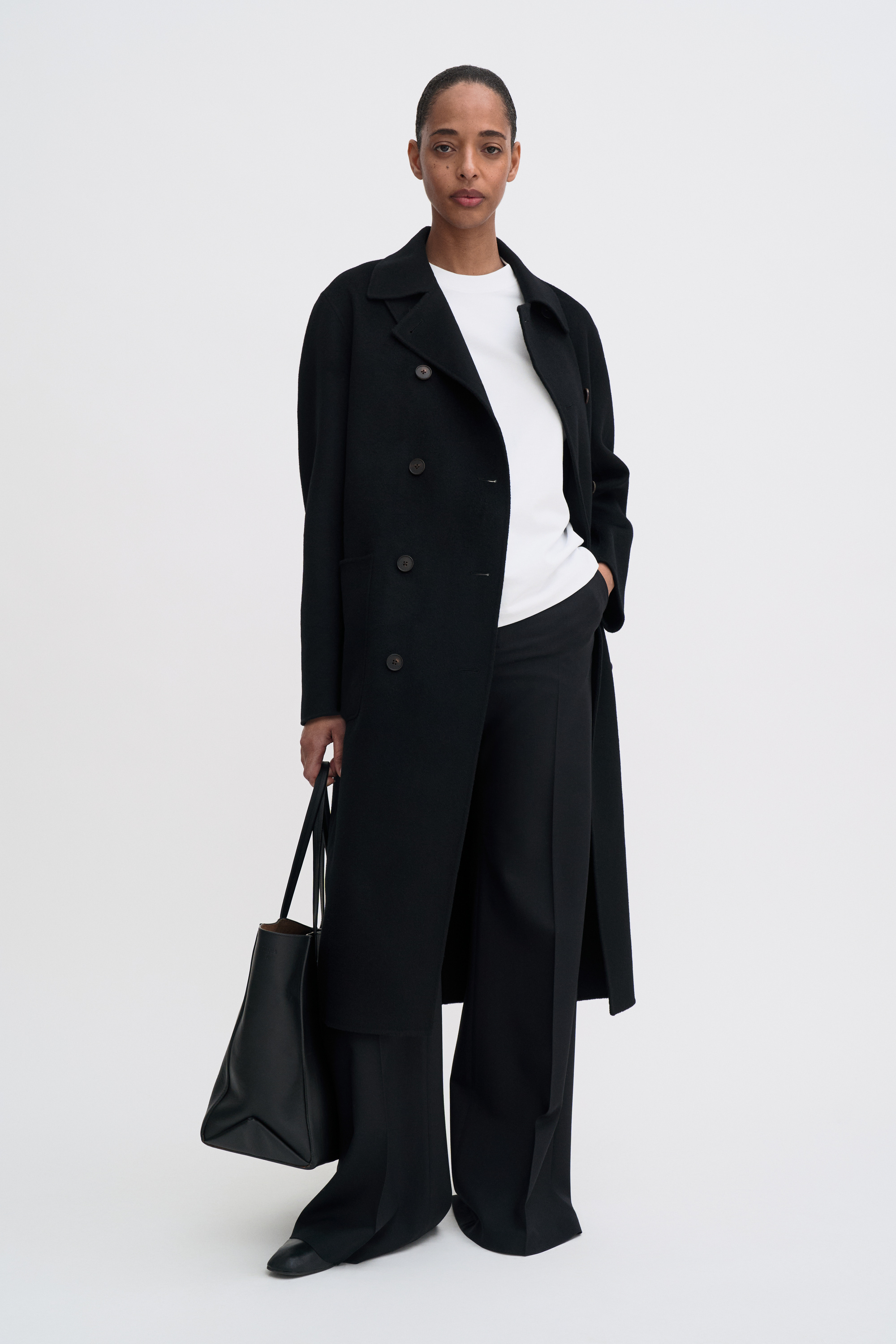 Filippa K Amelia Doublé Coat In Black