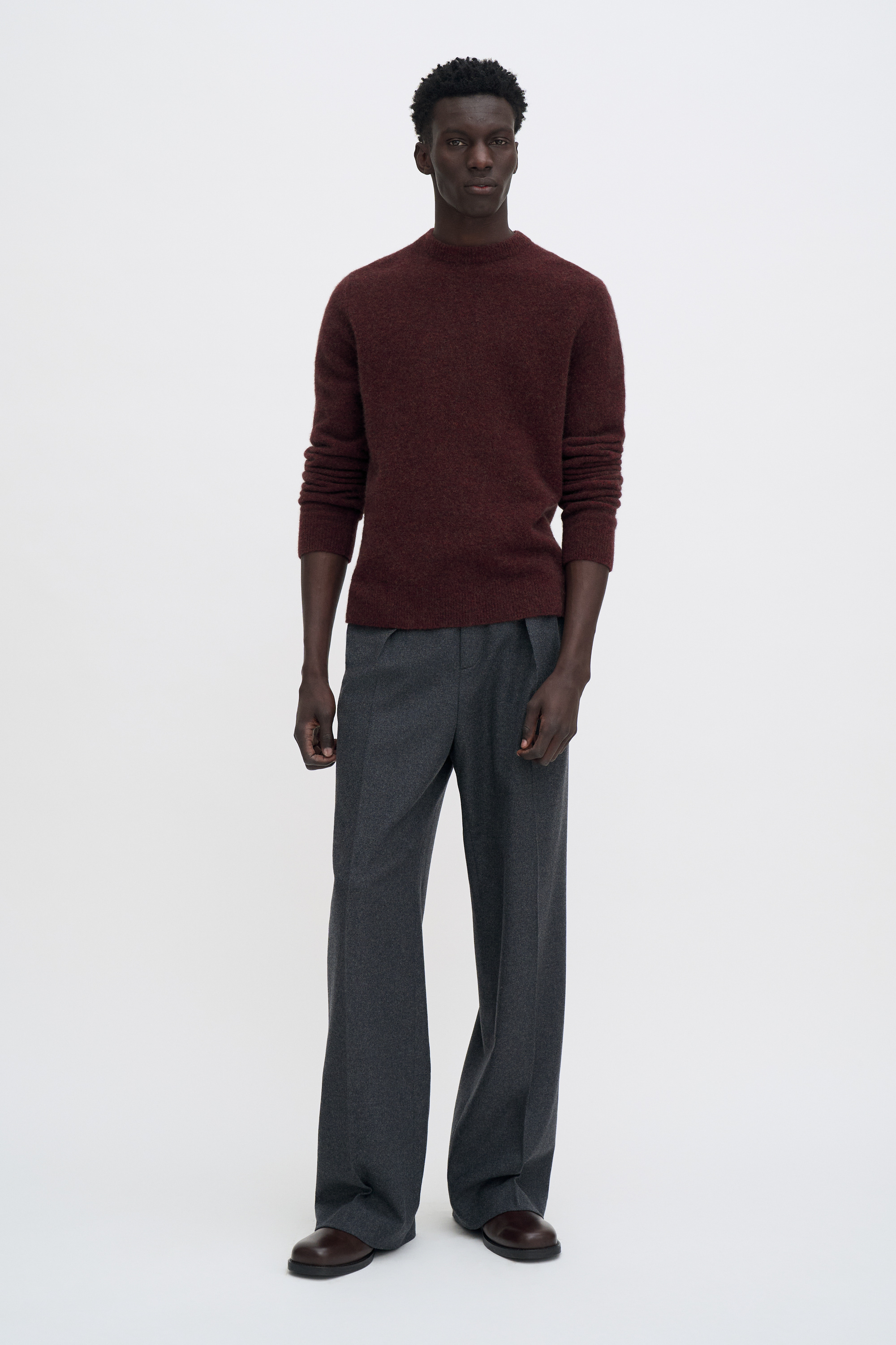 Filippa K Yak Sweater In Burgundy