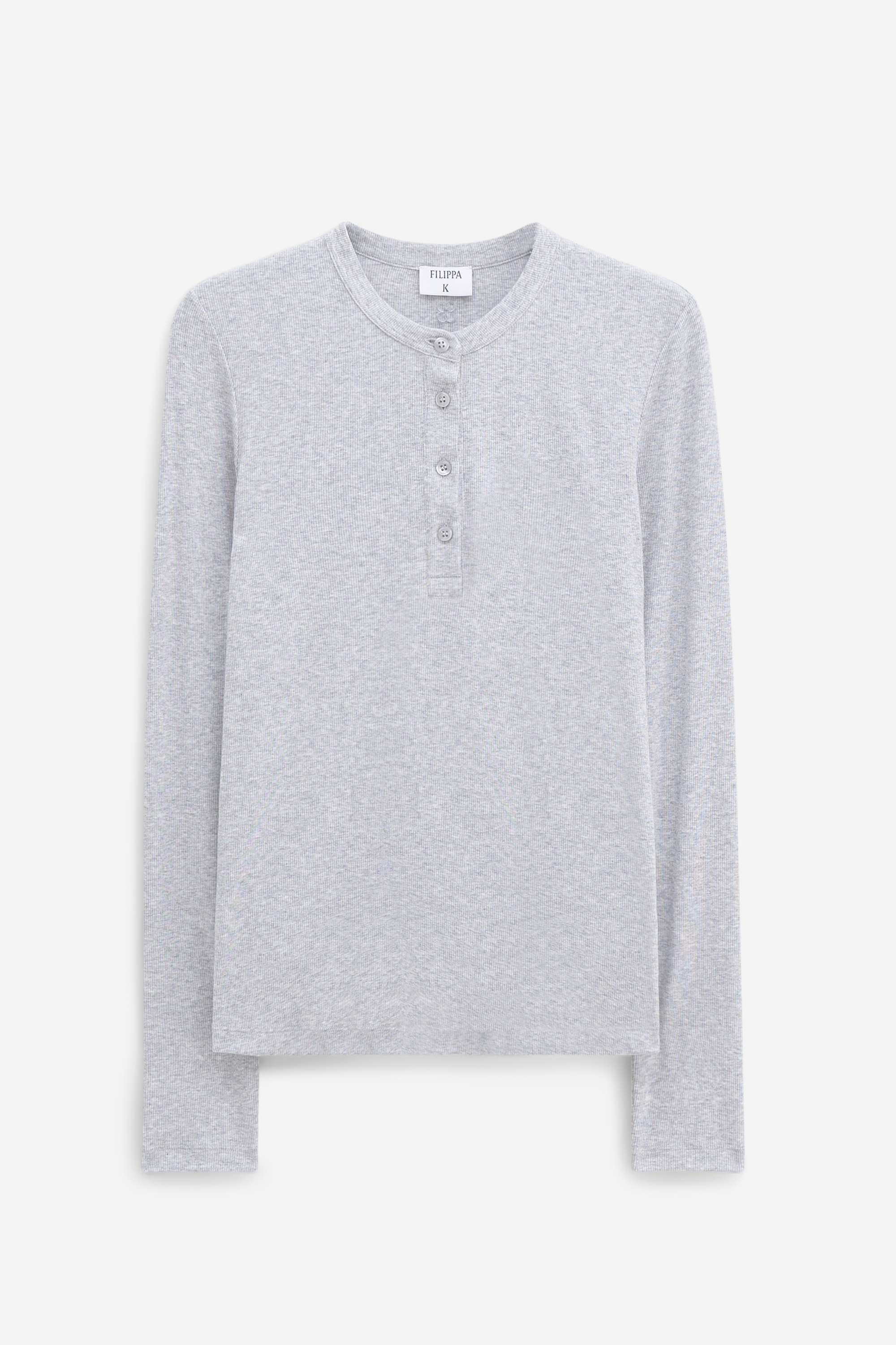 Filippa K Soft Rib Henley In Grey