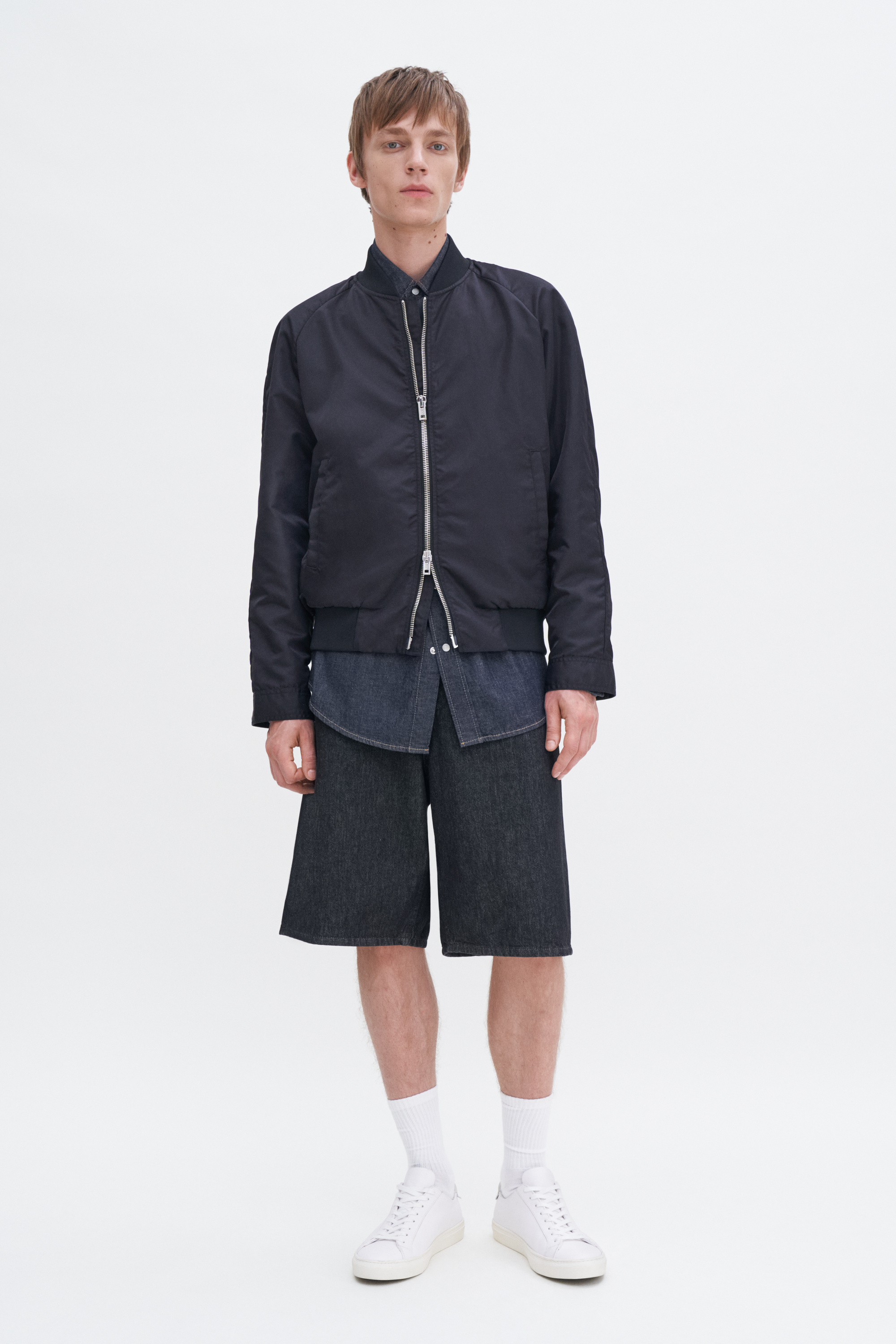 Filippa K Technical Bomberjacke In Black