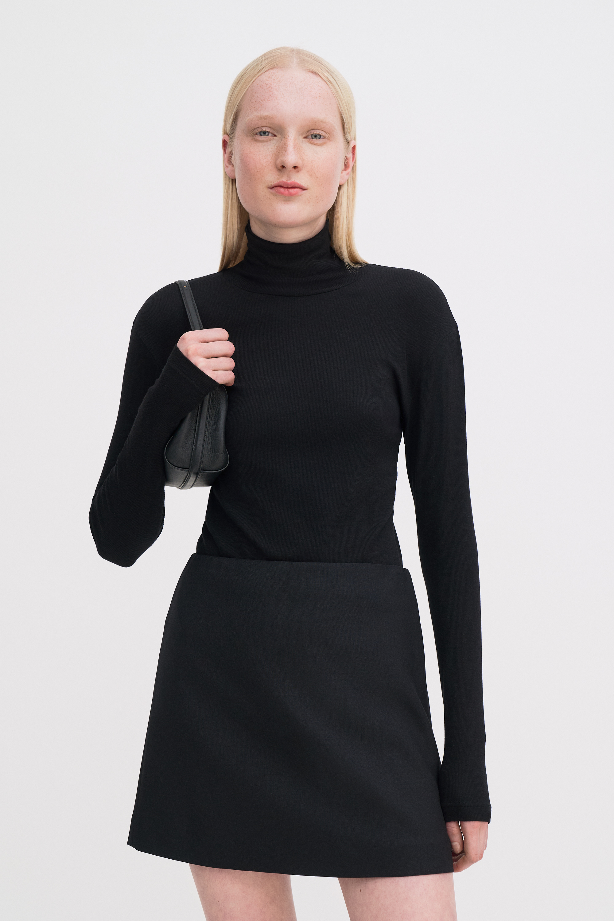 Filippa K Wool Mini Skirt In Black