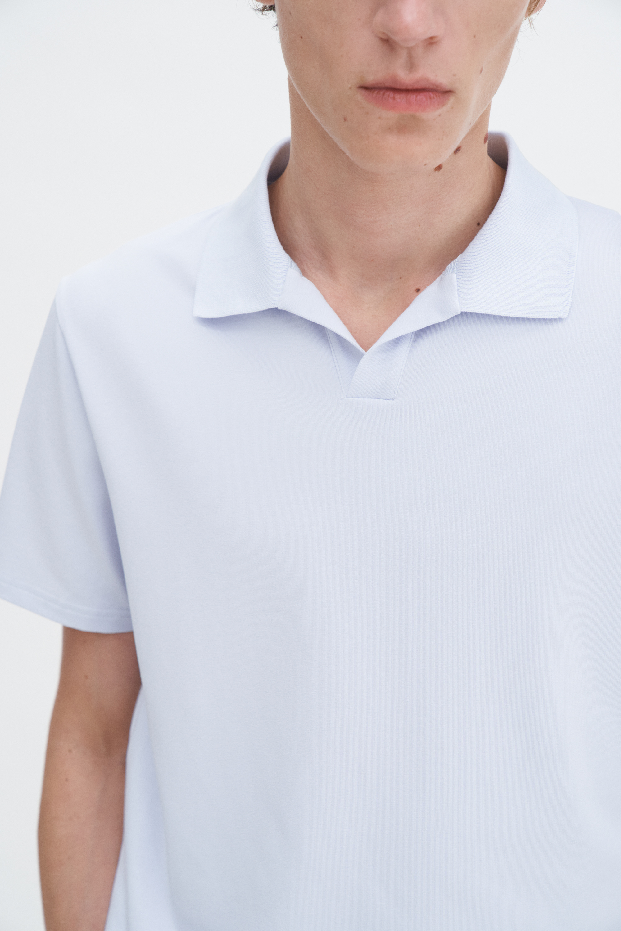 Filippa K Stretch Cotton Polo T-shirt In Blue