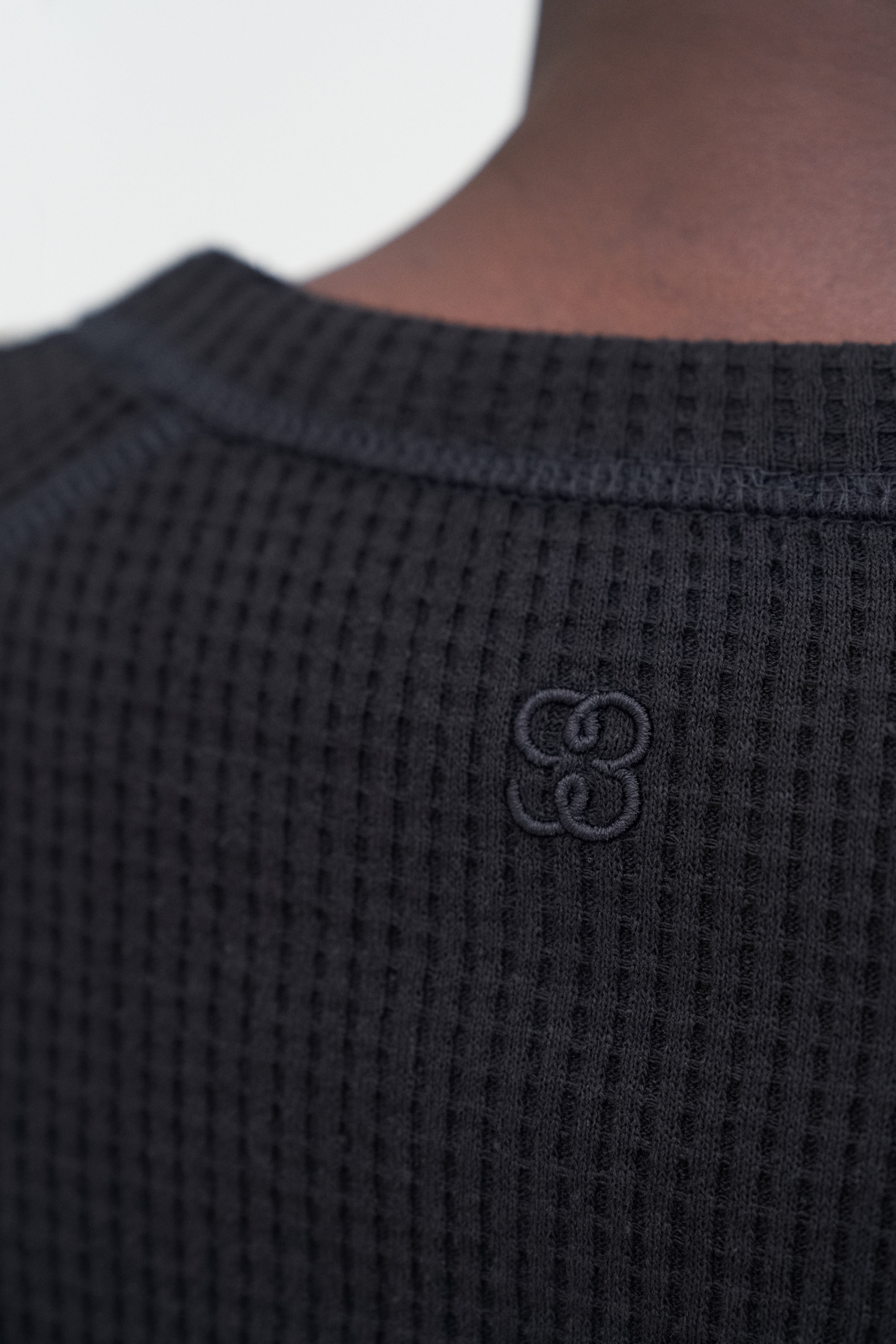 Filippa K Waffle Sweater In Black