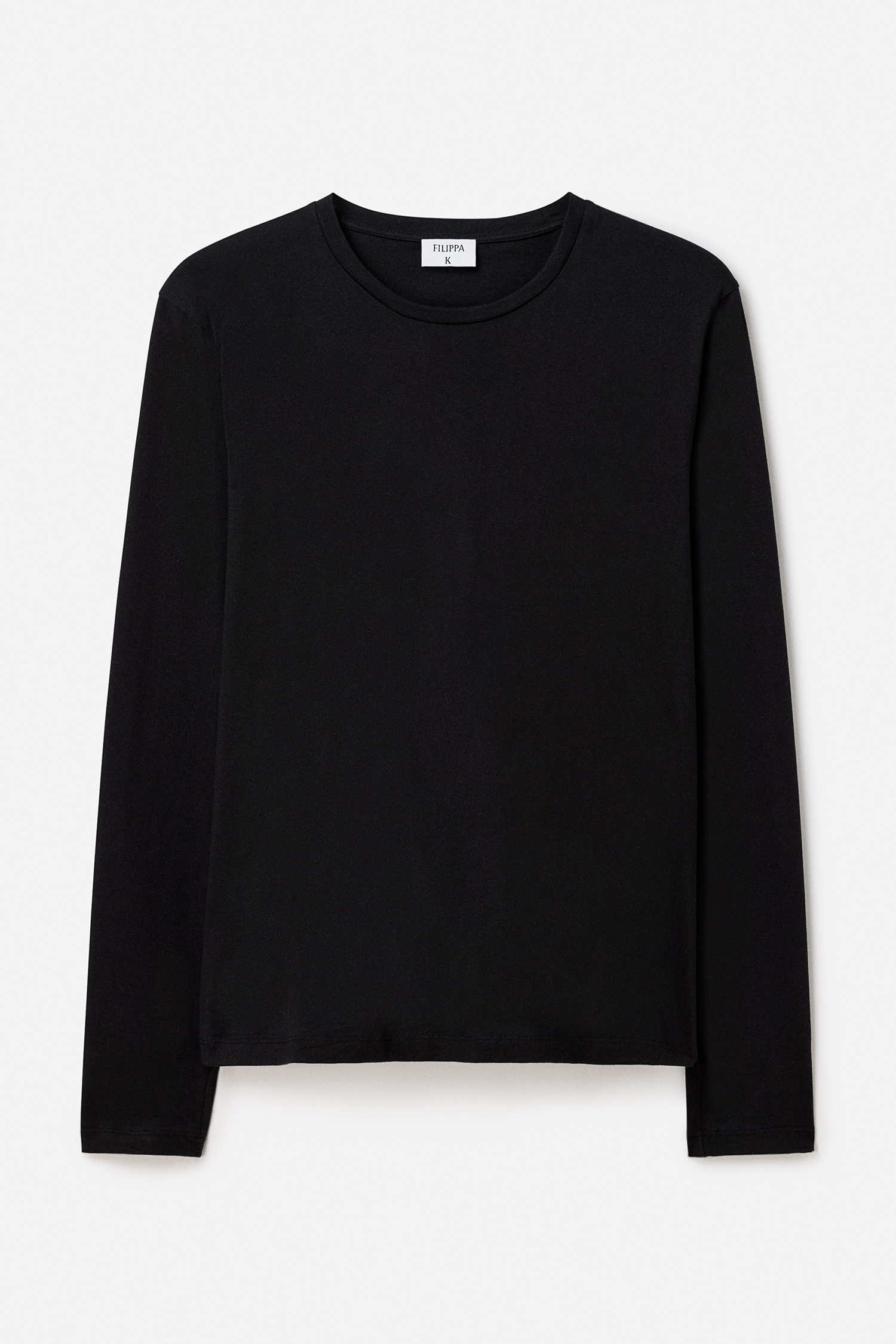 Filippa K Regenerative Cotton Longsleeve Tee In Black