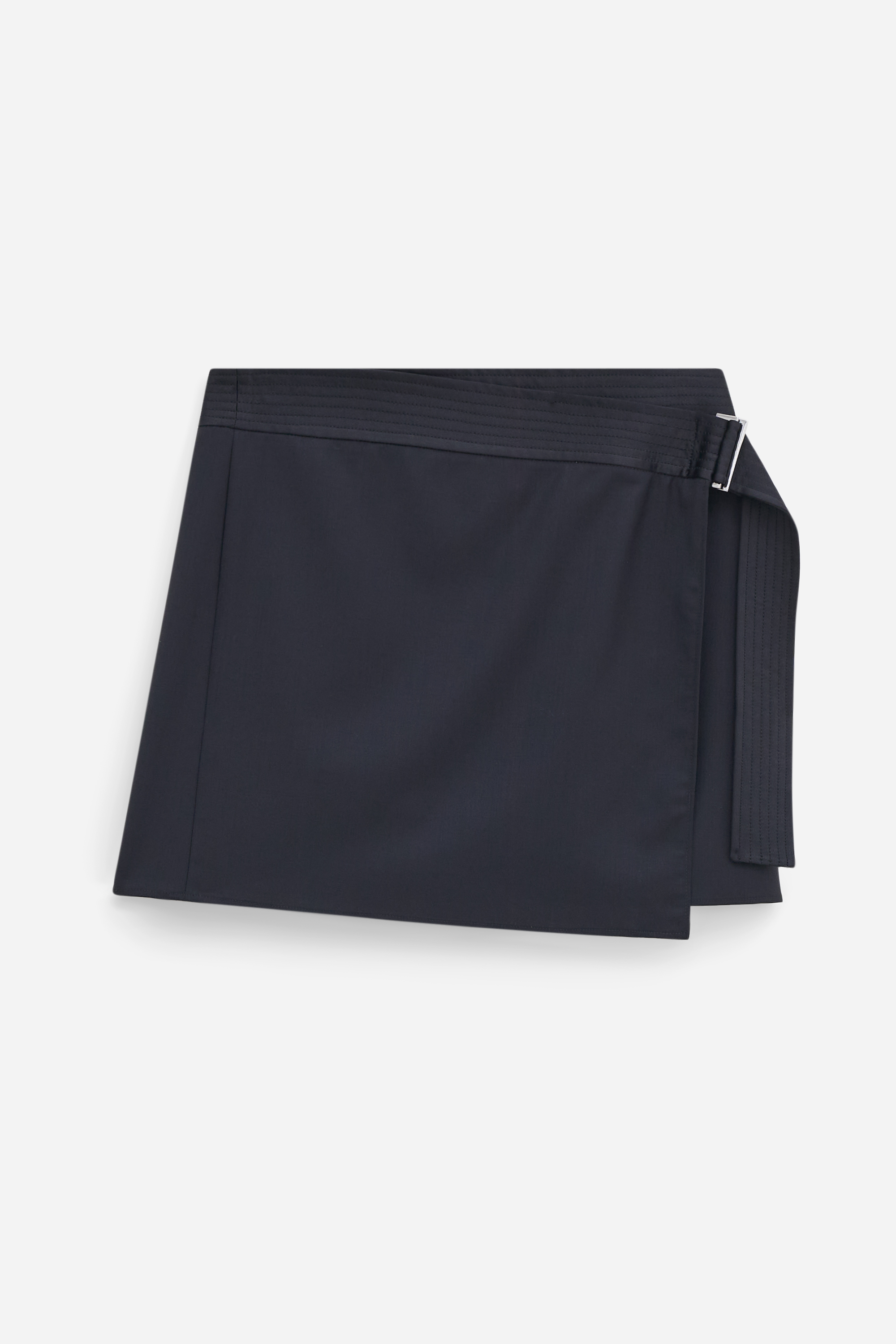 Filippa K Belted Wool Wrap Skirt In Black