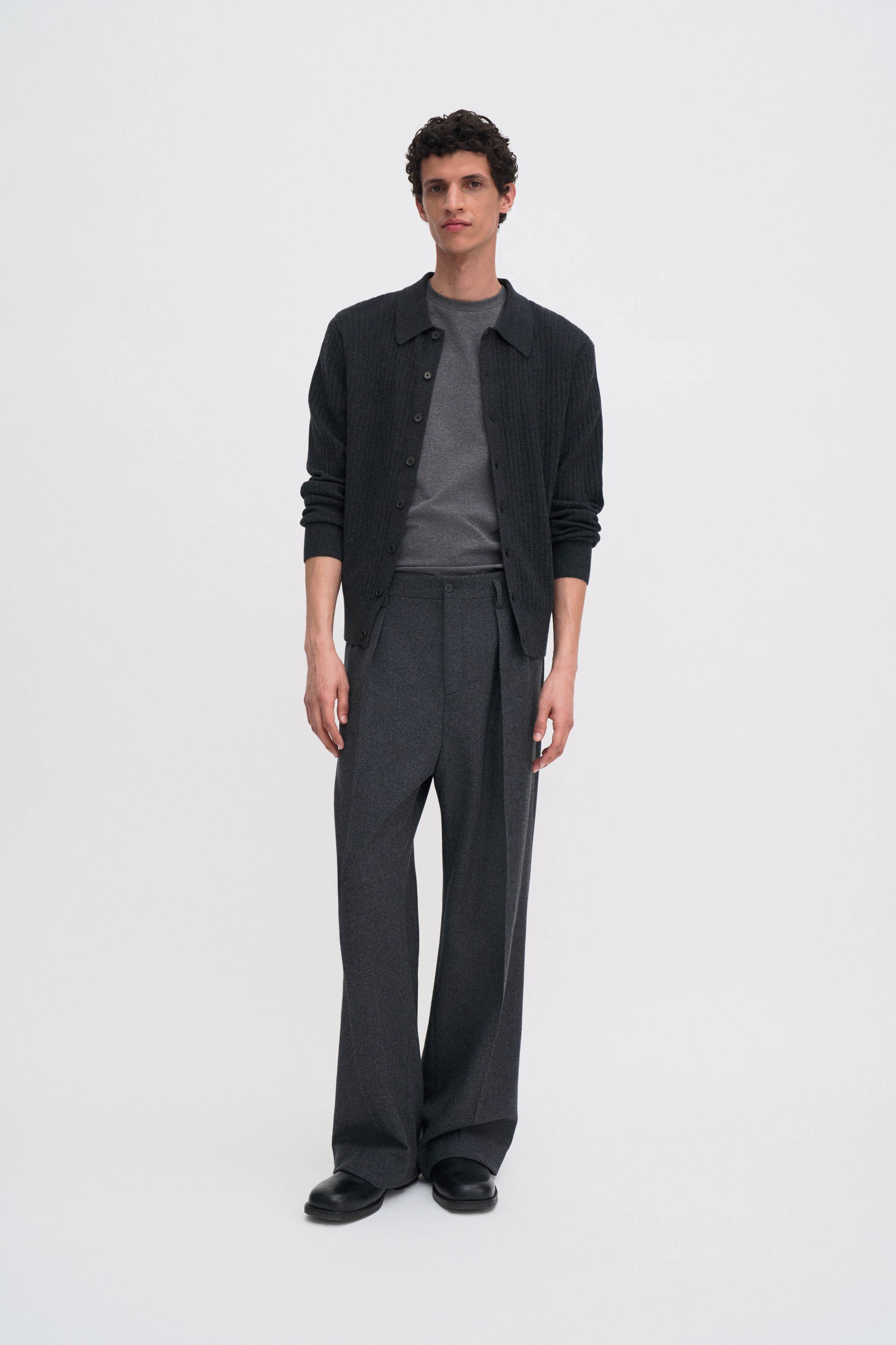 Filippa K Stretch Cotton Tee In Gray