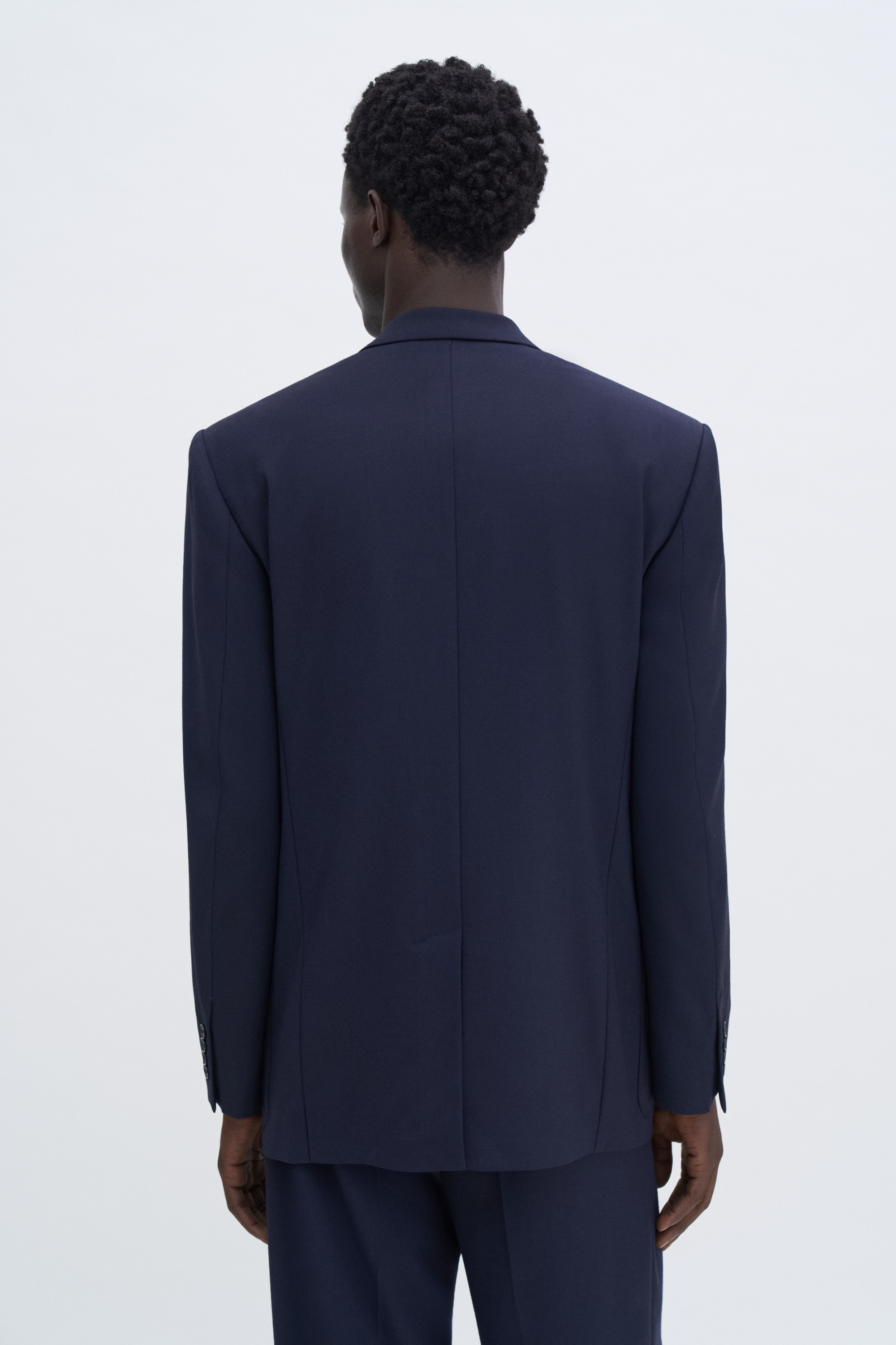 Filippa K Patch Pocket Double Breasted Blazer In Blue