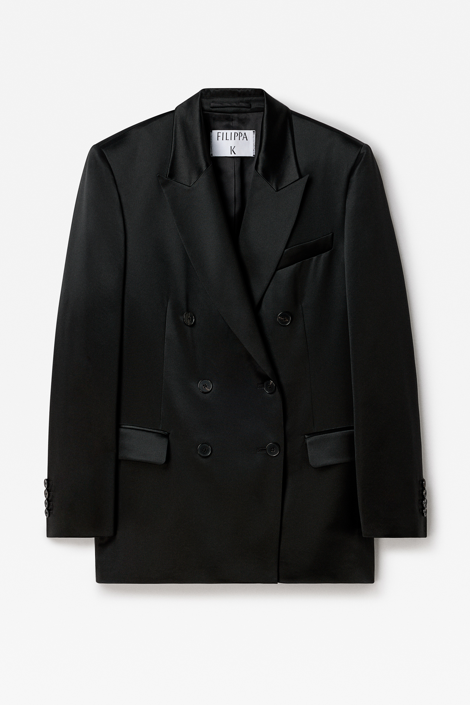 Filippa K Dani Satin Blazer In Black