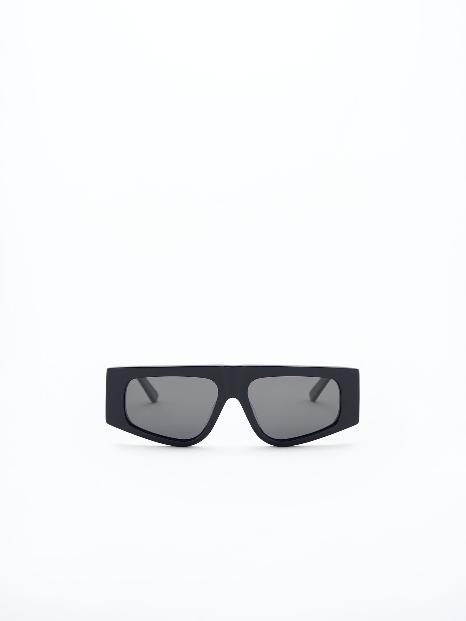 Shop Filippa K Angled Acetate Sunglasses In Black