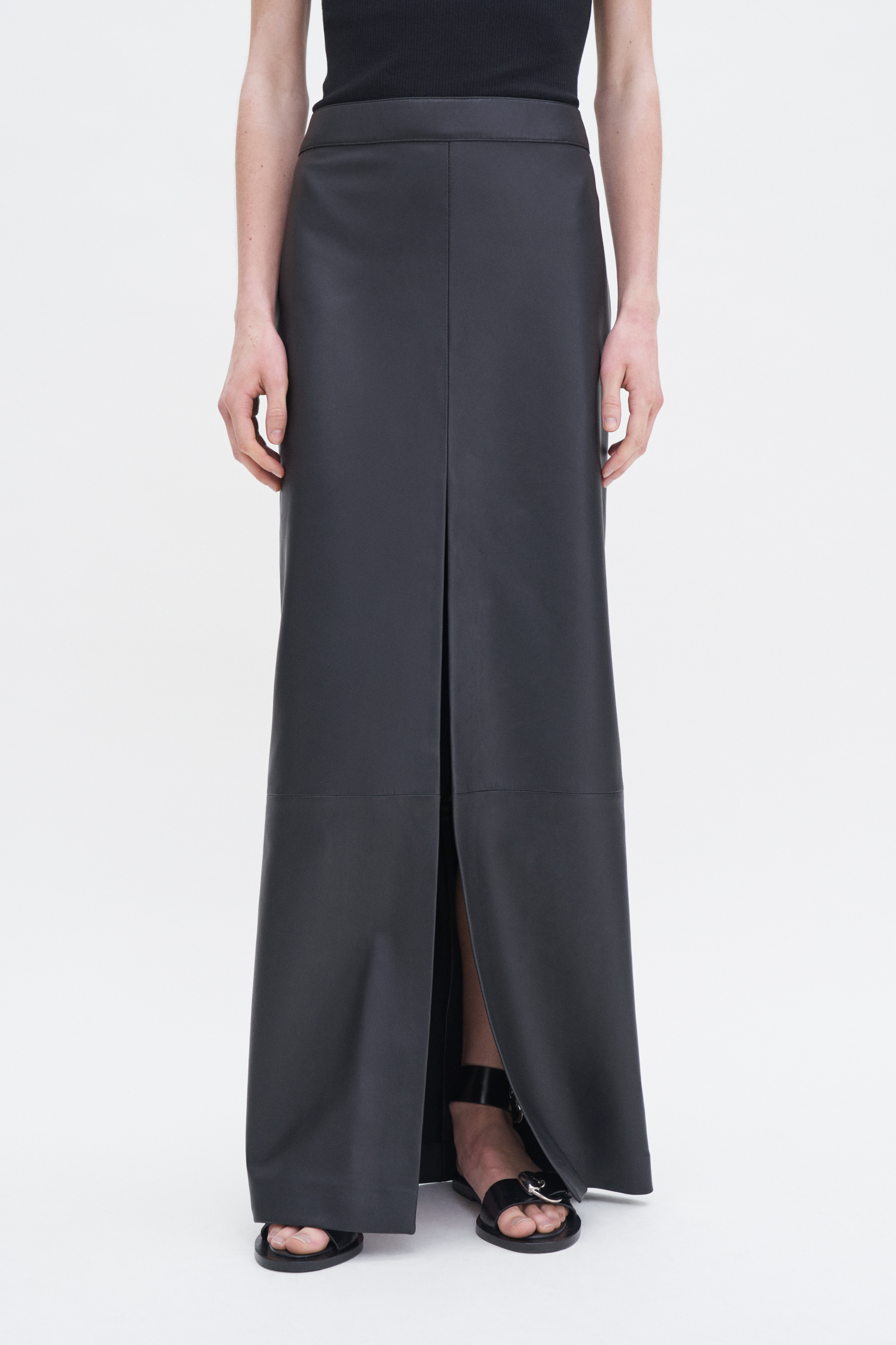 Filippa K Leather Pencil Skirt In Black
