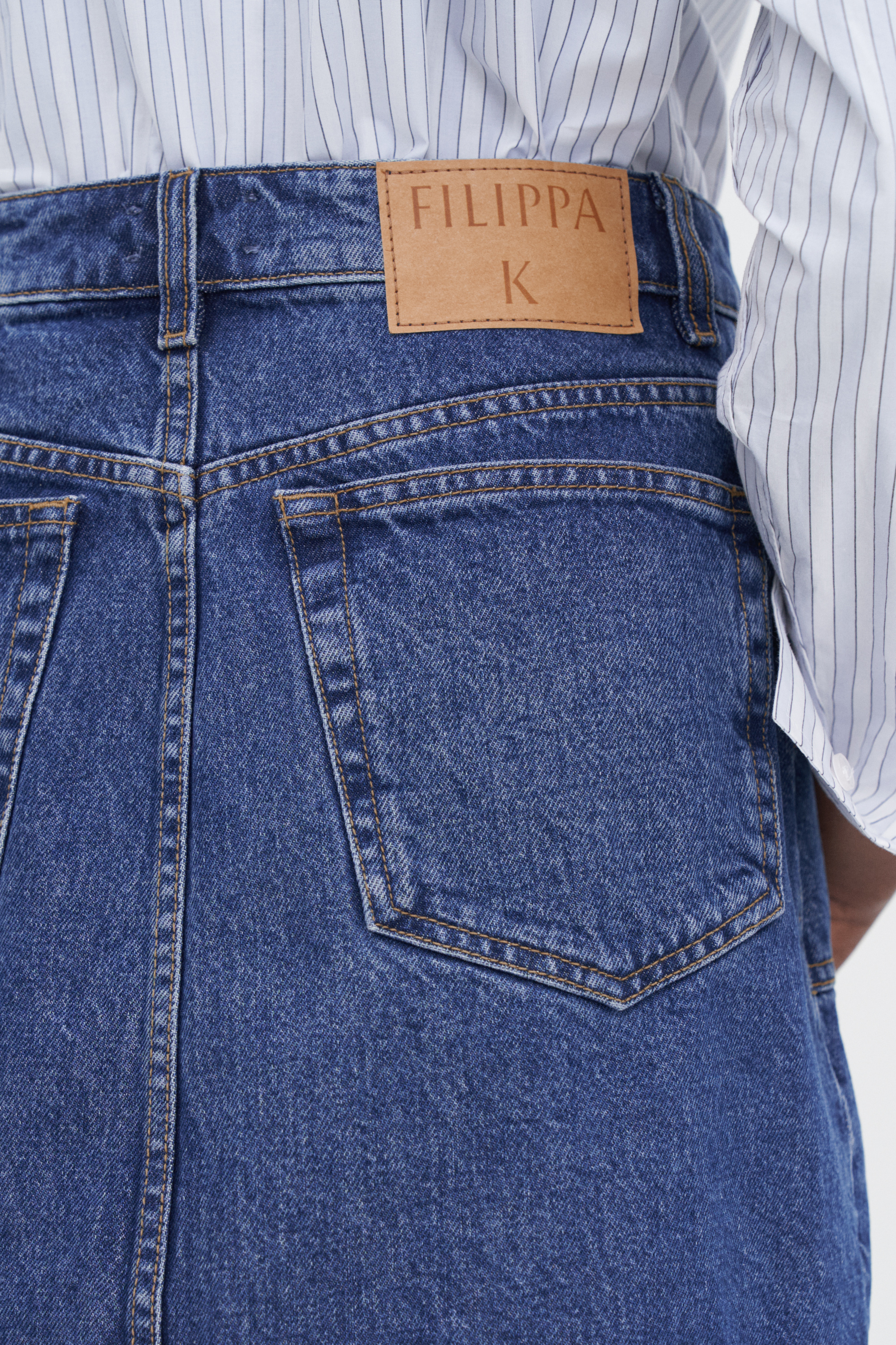 Filippa K Patch Pocket Mini Skirt In Blue