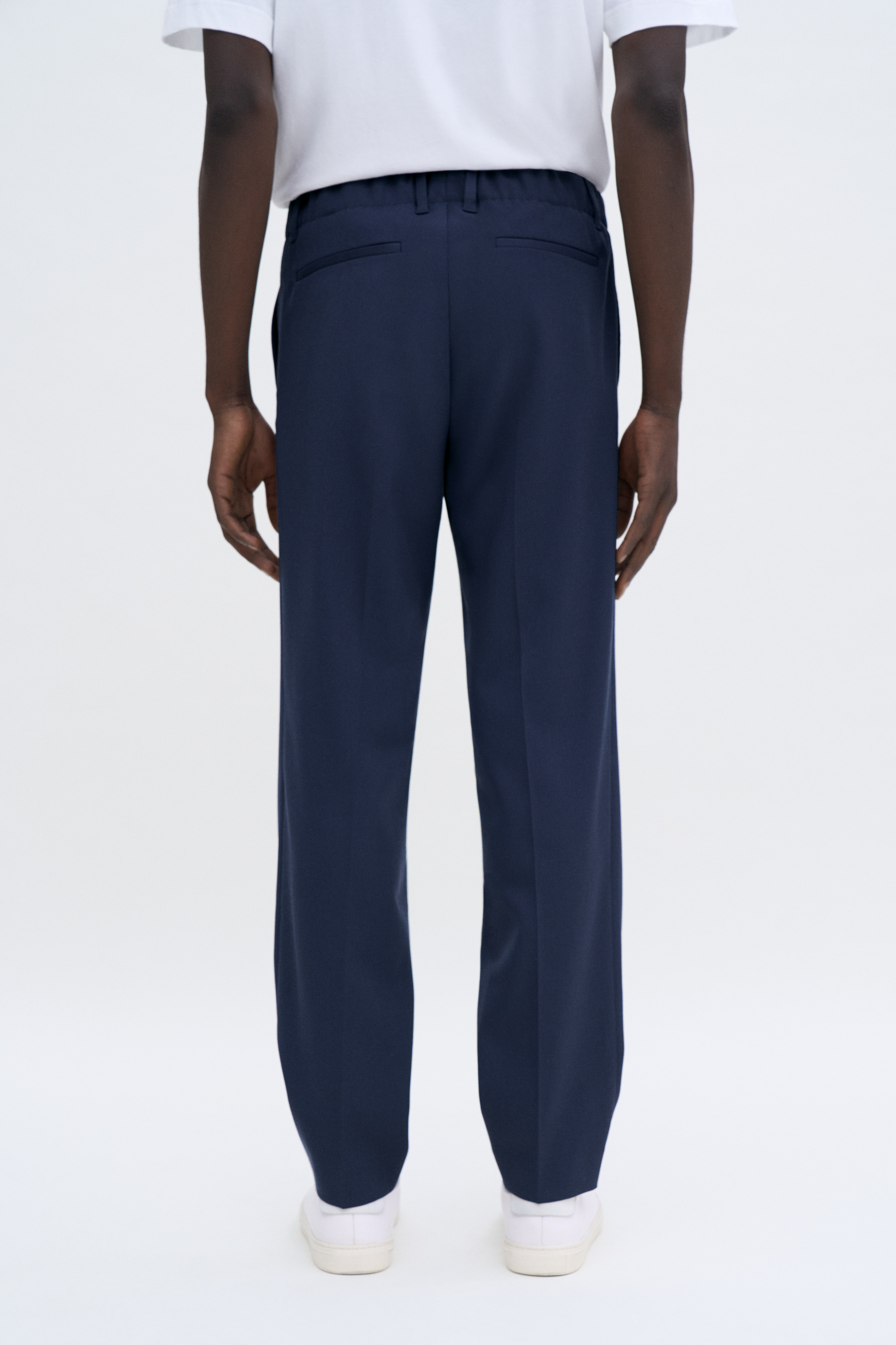 Filippa K Elastic Waist Tailored Trousers In Blue