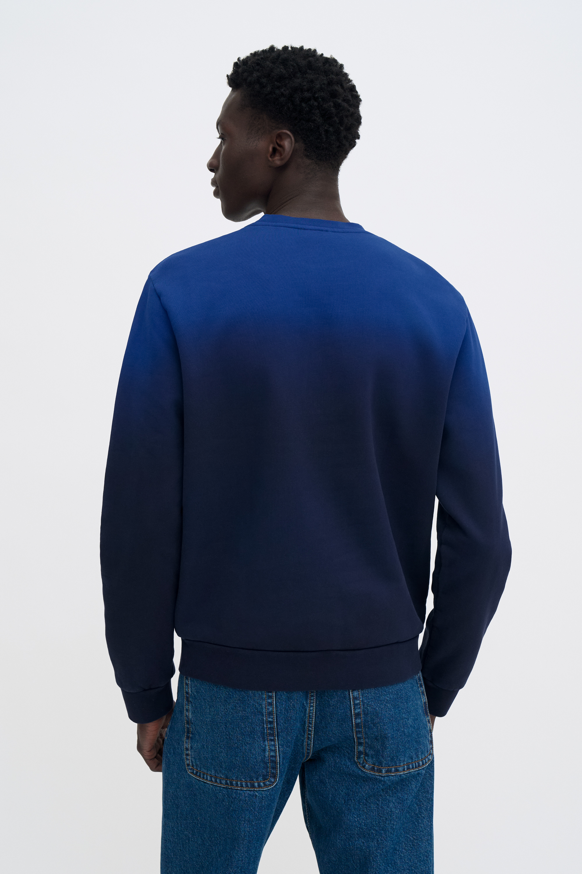 Filippa K Cotton Dip-dyed Sweatshirt In Blue