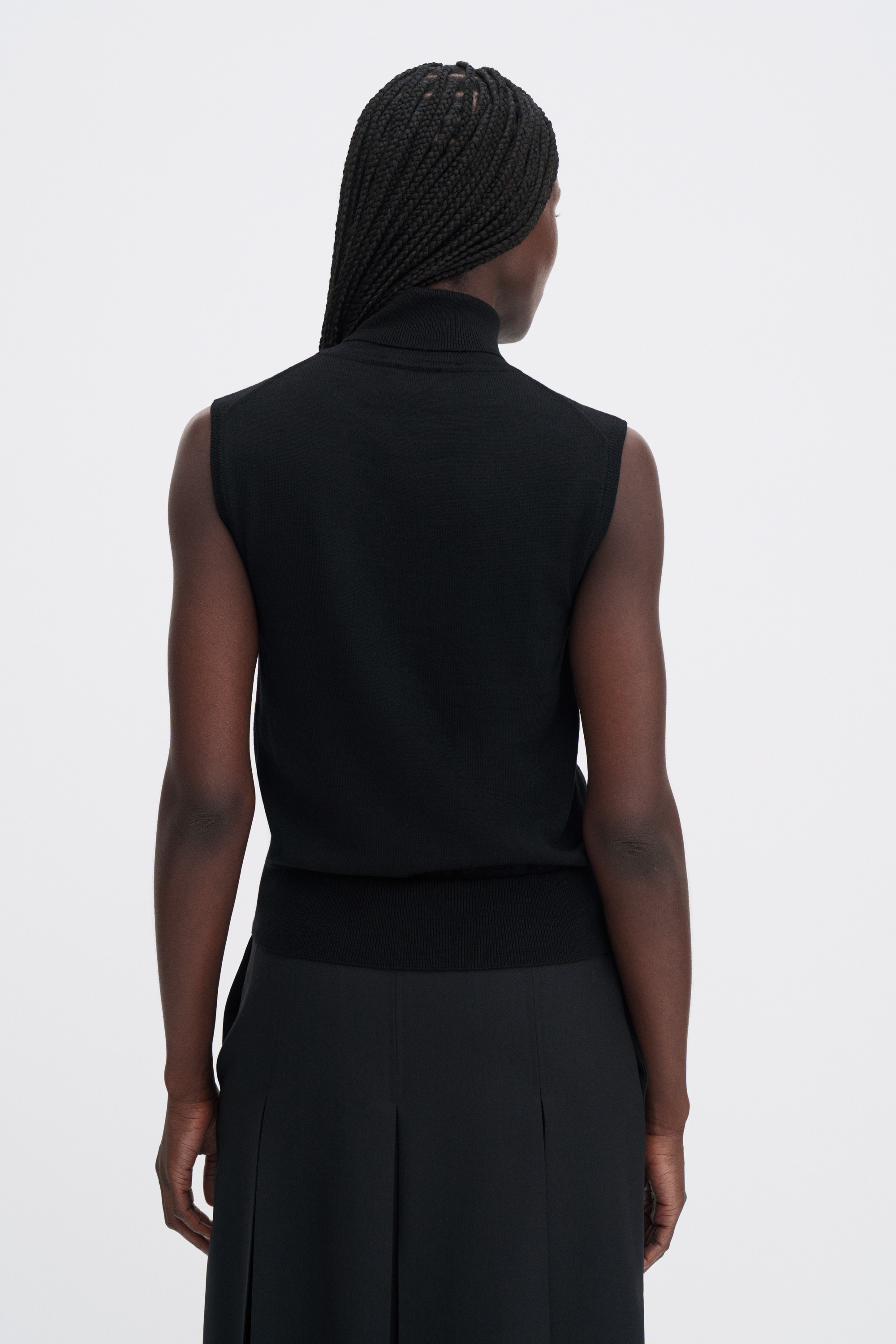 Filippa K Turtleneck Vest In Black