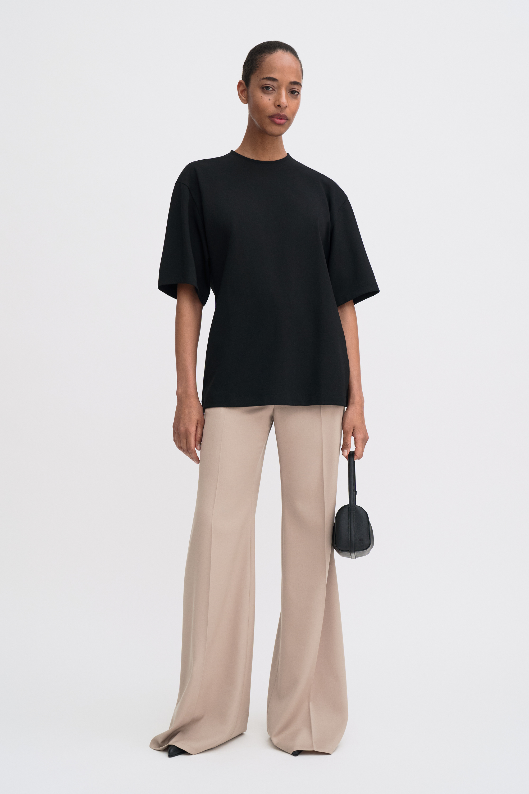 Filippa K Heavy Jersey Oversized Top In Black