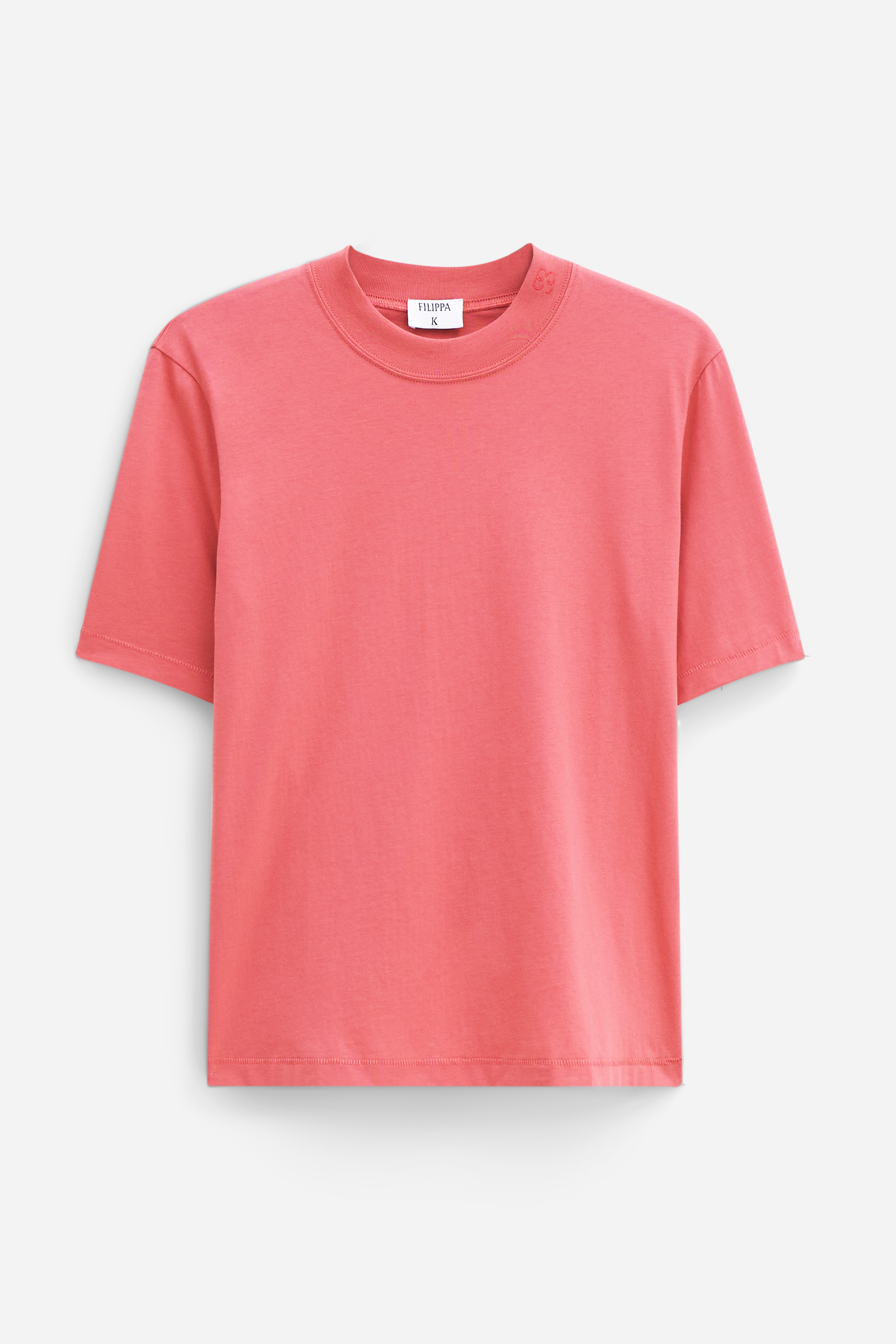 Filippa K Mock Neck Tee In Red