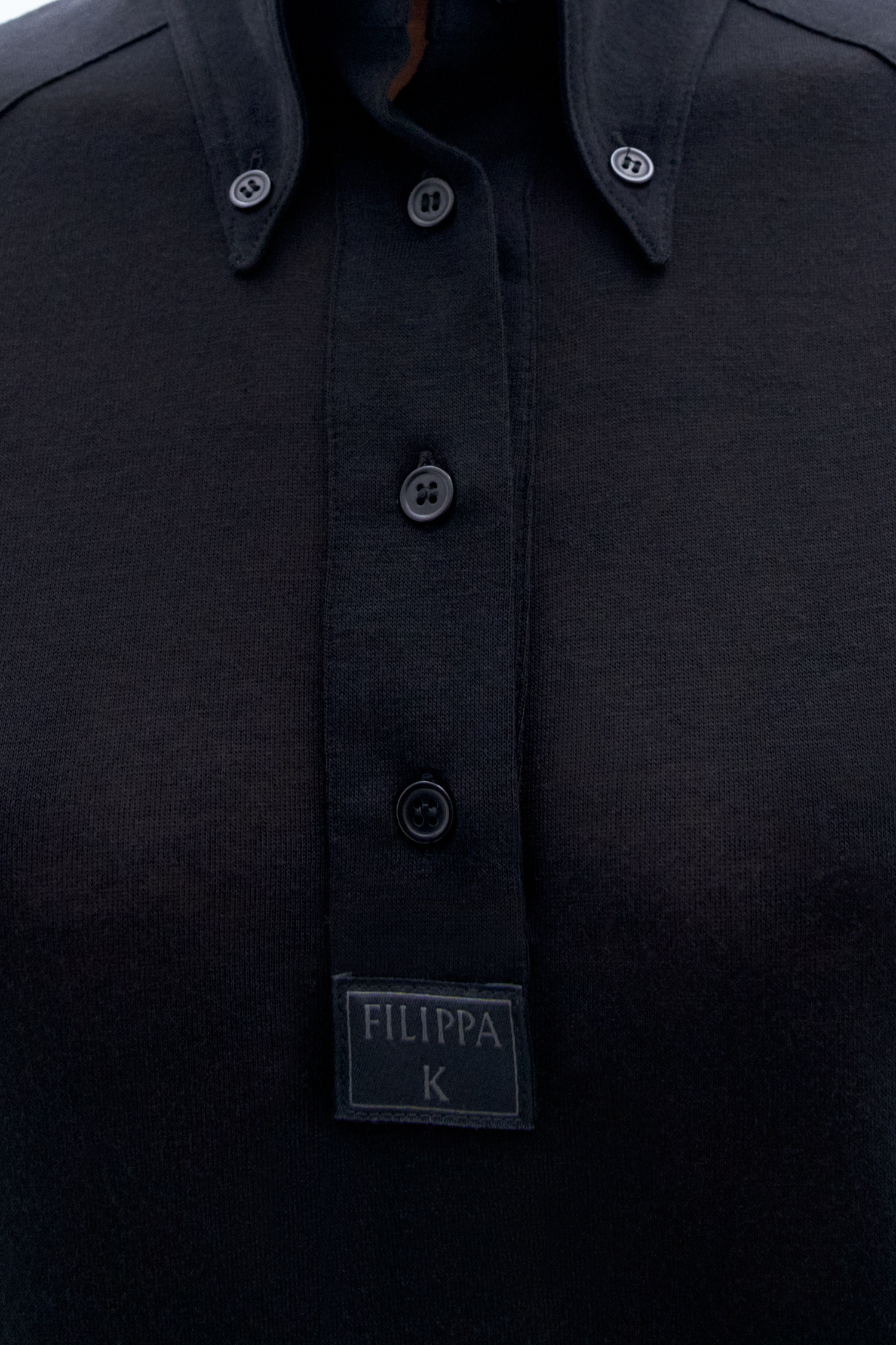 Shop Filippa K Polo Tee In Black