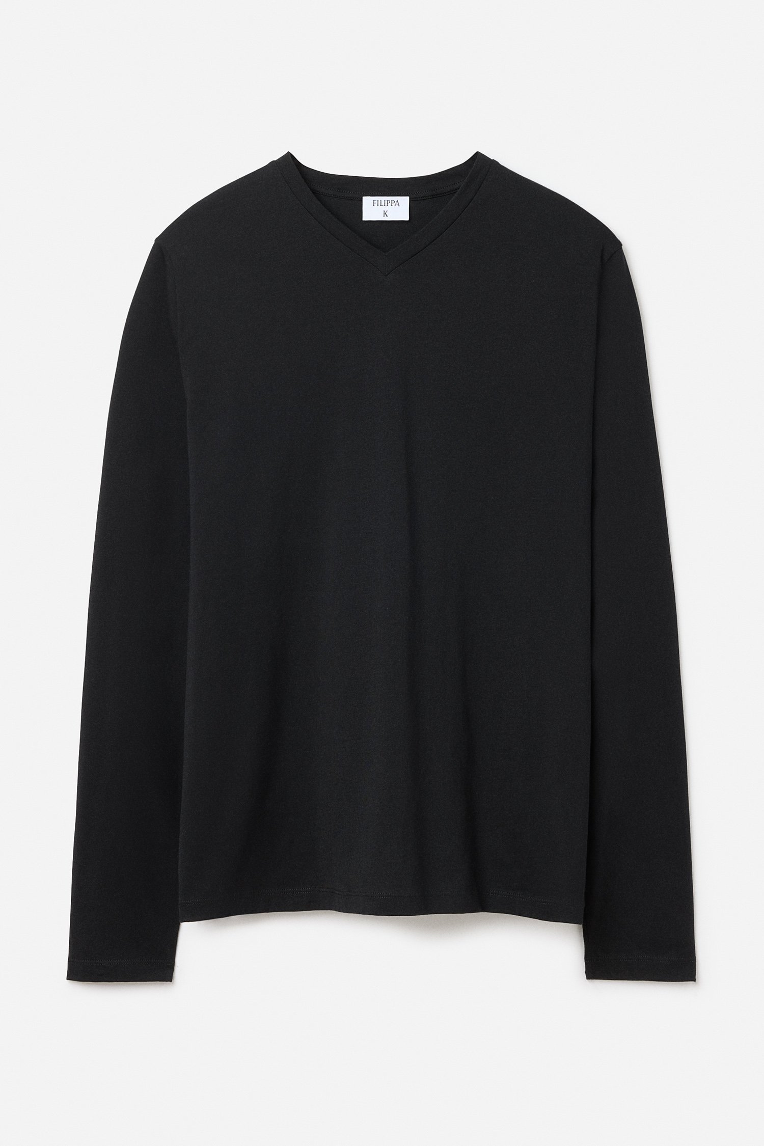 Filippa K Cotton Jersey V-neck Tee In Black