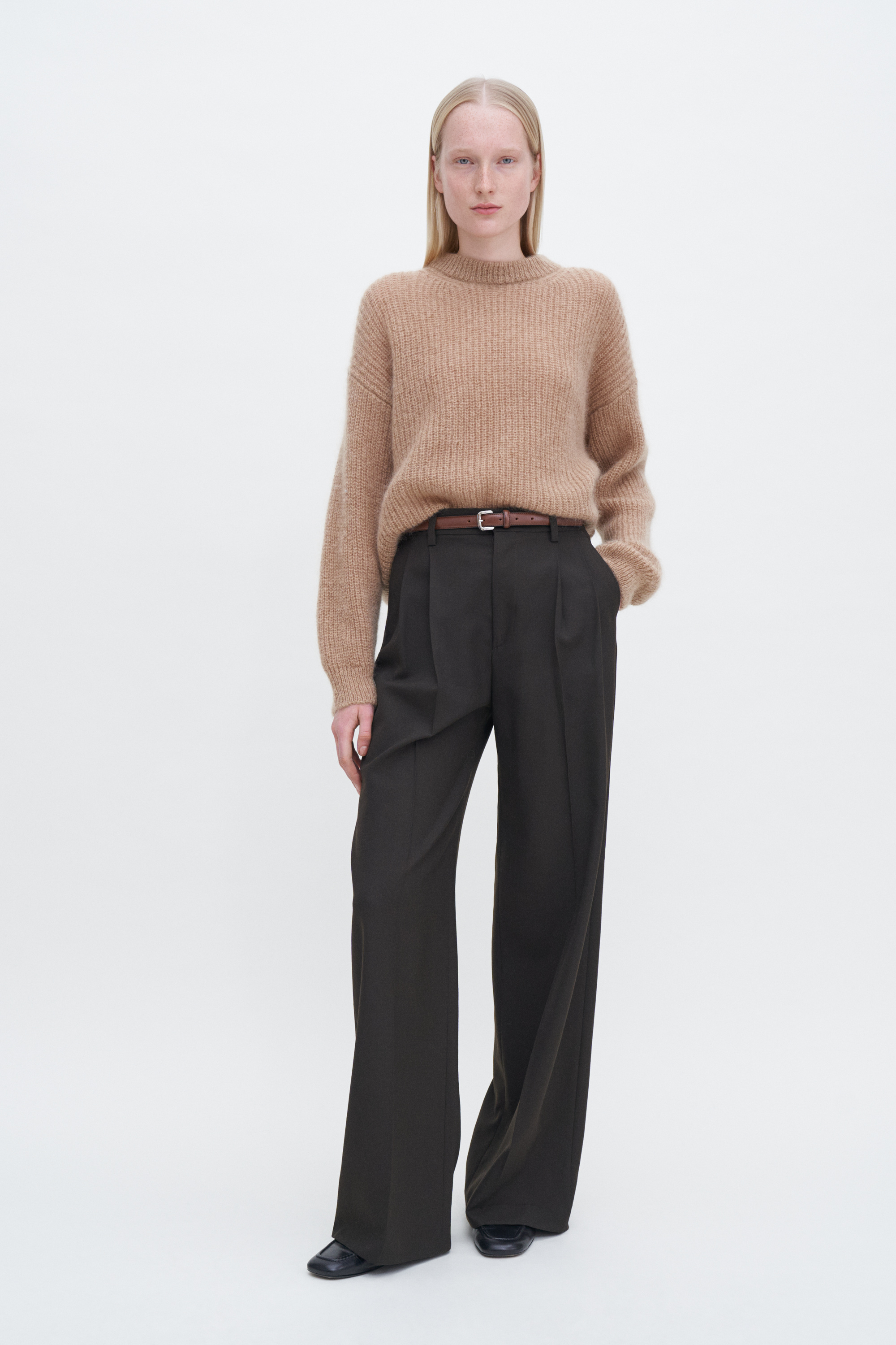 Filippa K Ribbed Mohair Sweater In Brown
