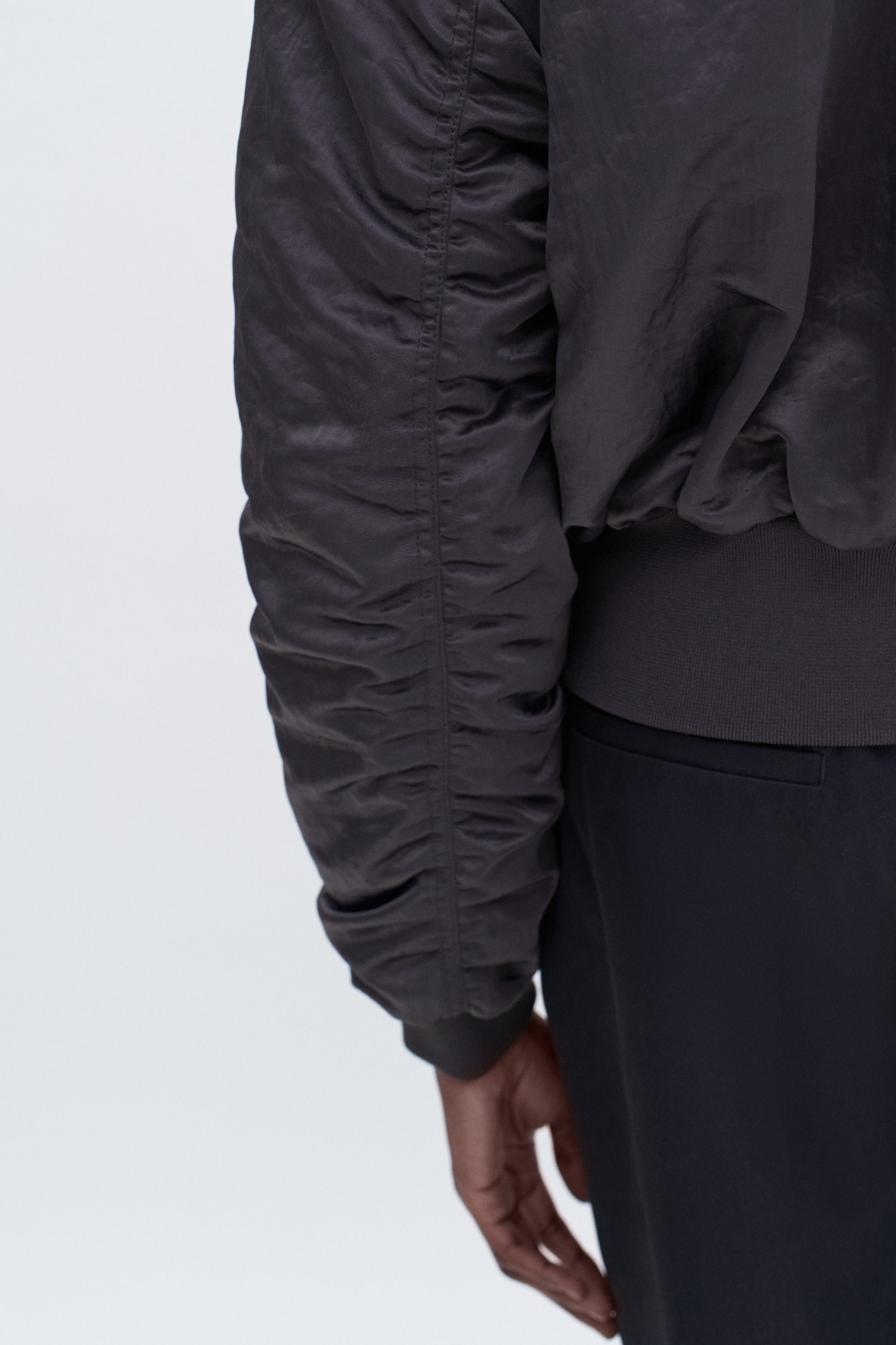 Filippa K Nylon Zip Jacket In Brown