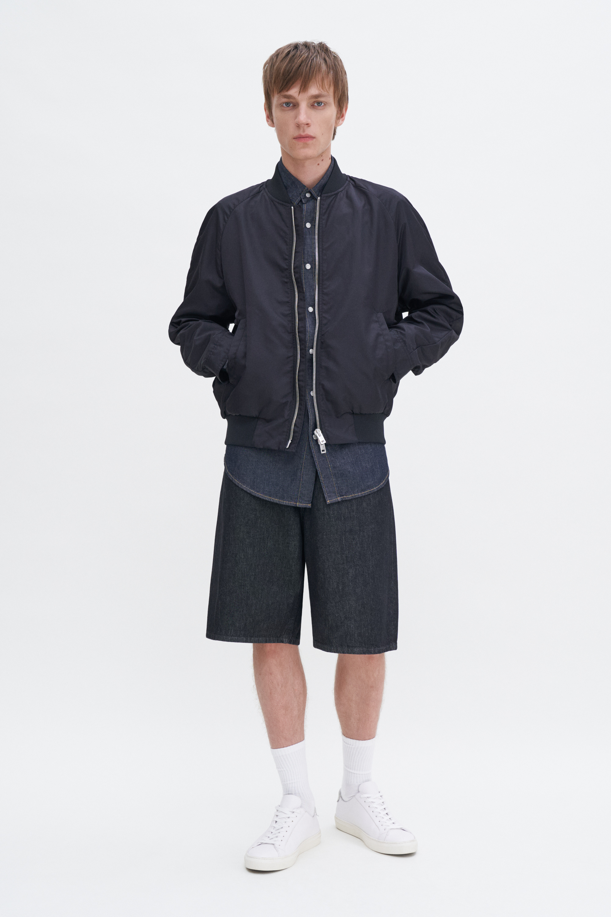 Filippa K Technical Bomberjacke In Black