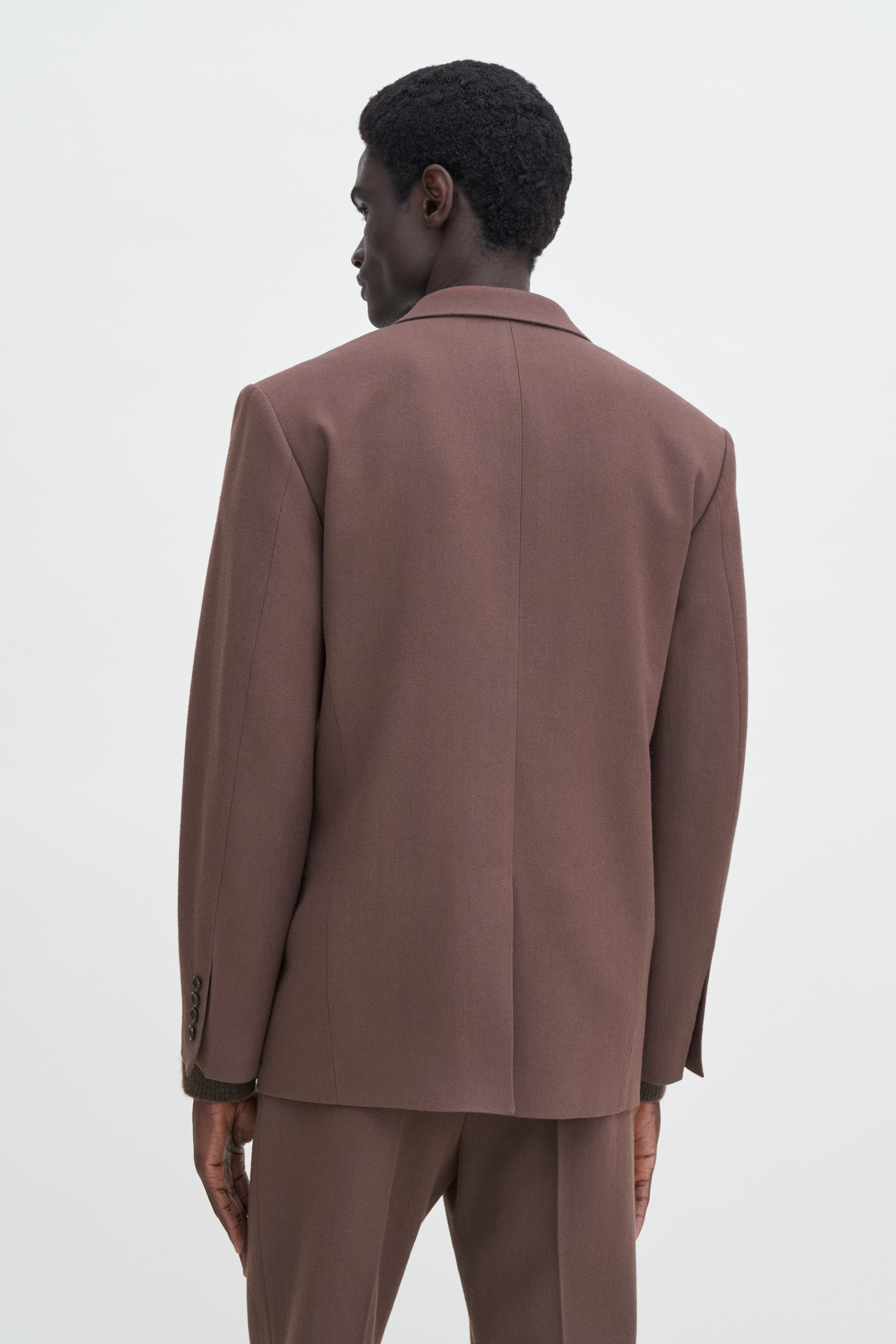 Filippa K Single Breasted Wool Blazer In Brown